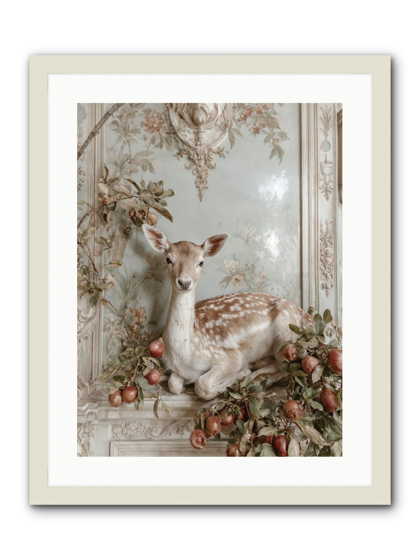 She held our secrets -- Framed Print - White 18x24