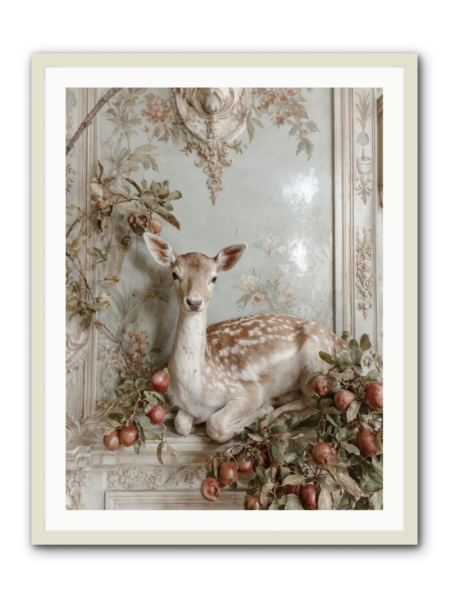 She held our secrets -- Framed Print - White 30x40