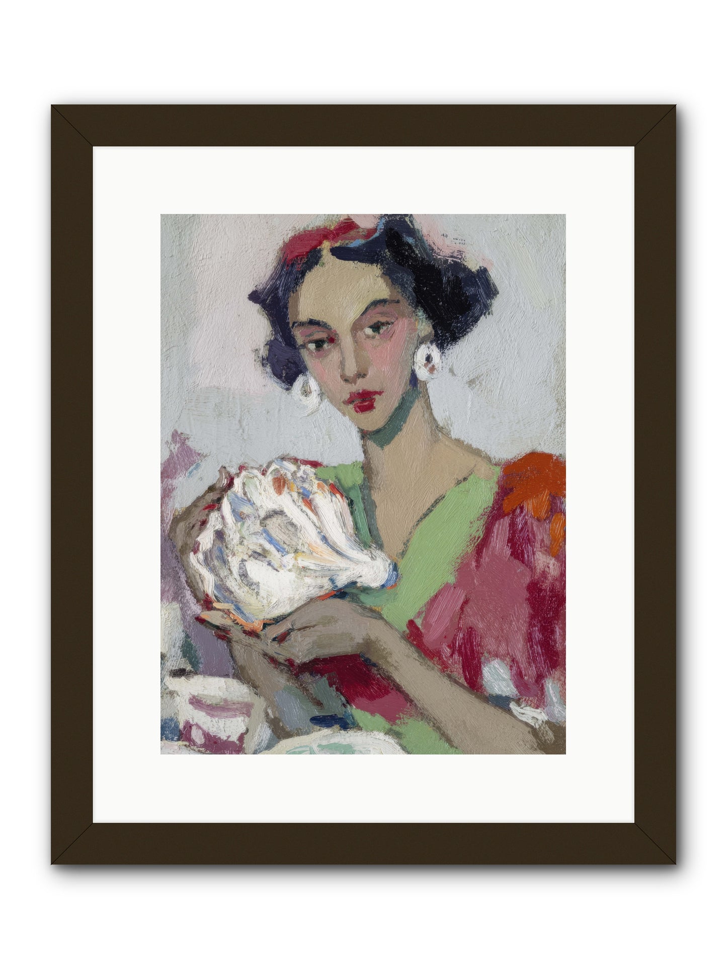 She who gathers with grace -- Framed Print - Black 12x16