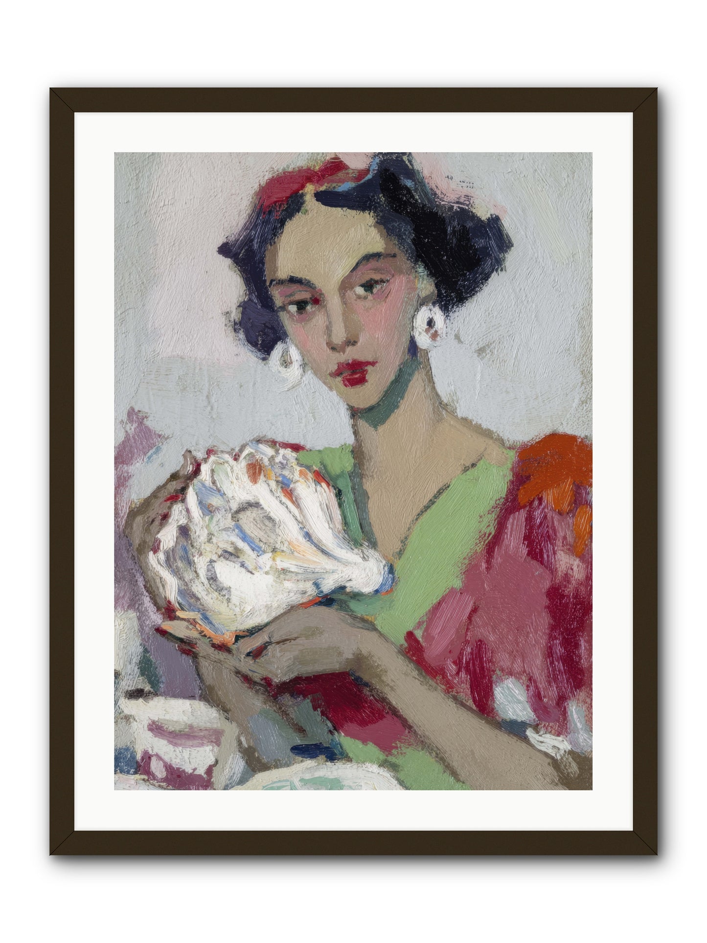 She who gathers with grace -- Framed Print - Black 24x32