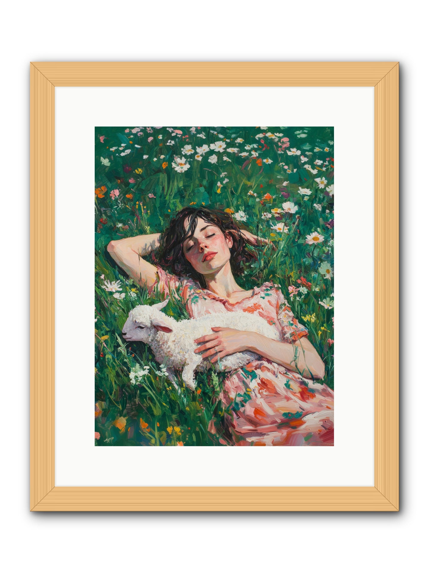 Shepherd's Sweet Hours -- Framed Print - Natural 12x16