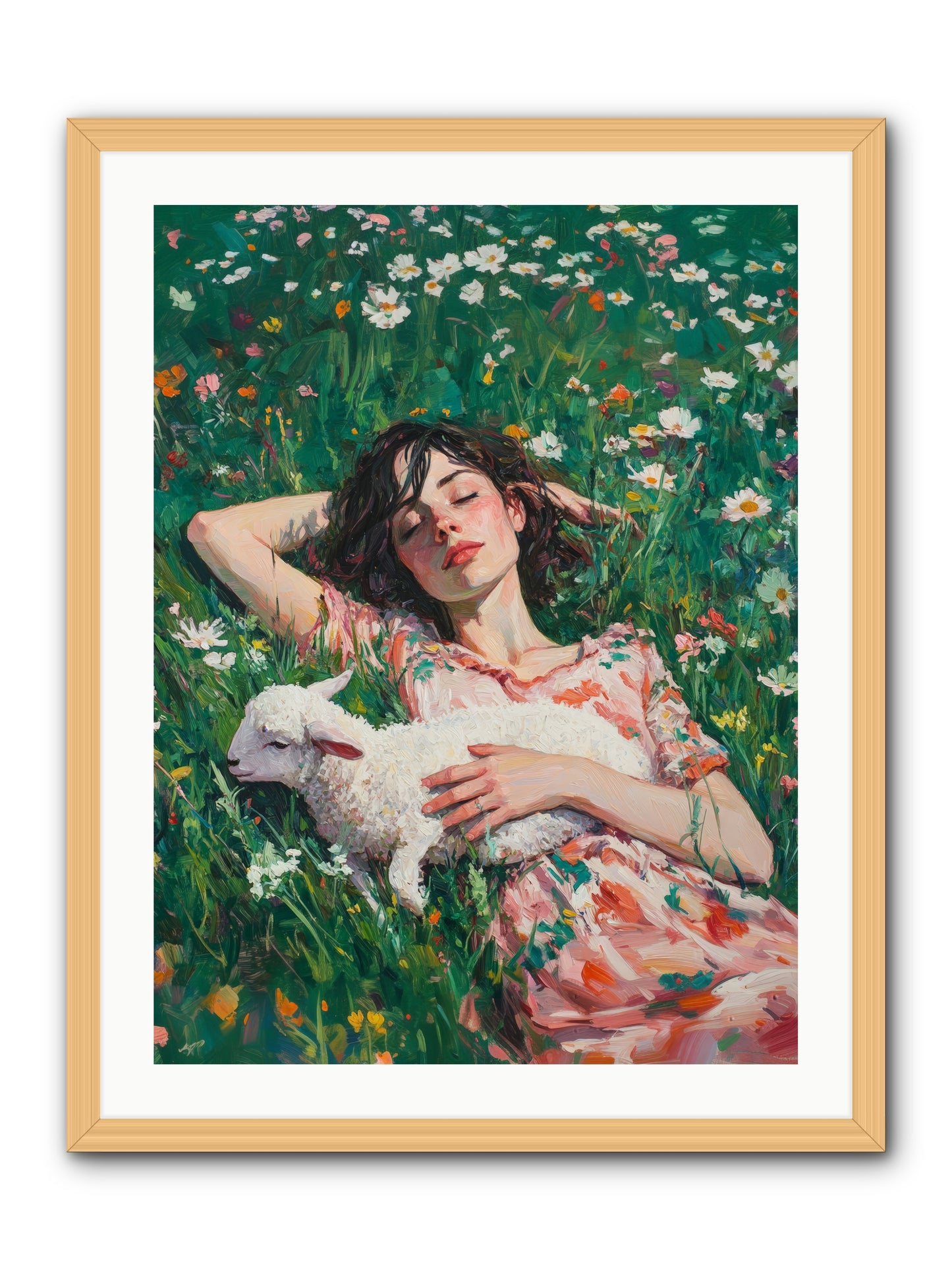 Shepherd's Sweet Hours -- Framed Print - Natural 24x32
