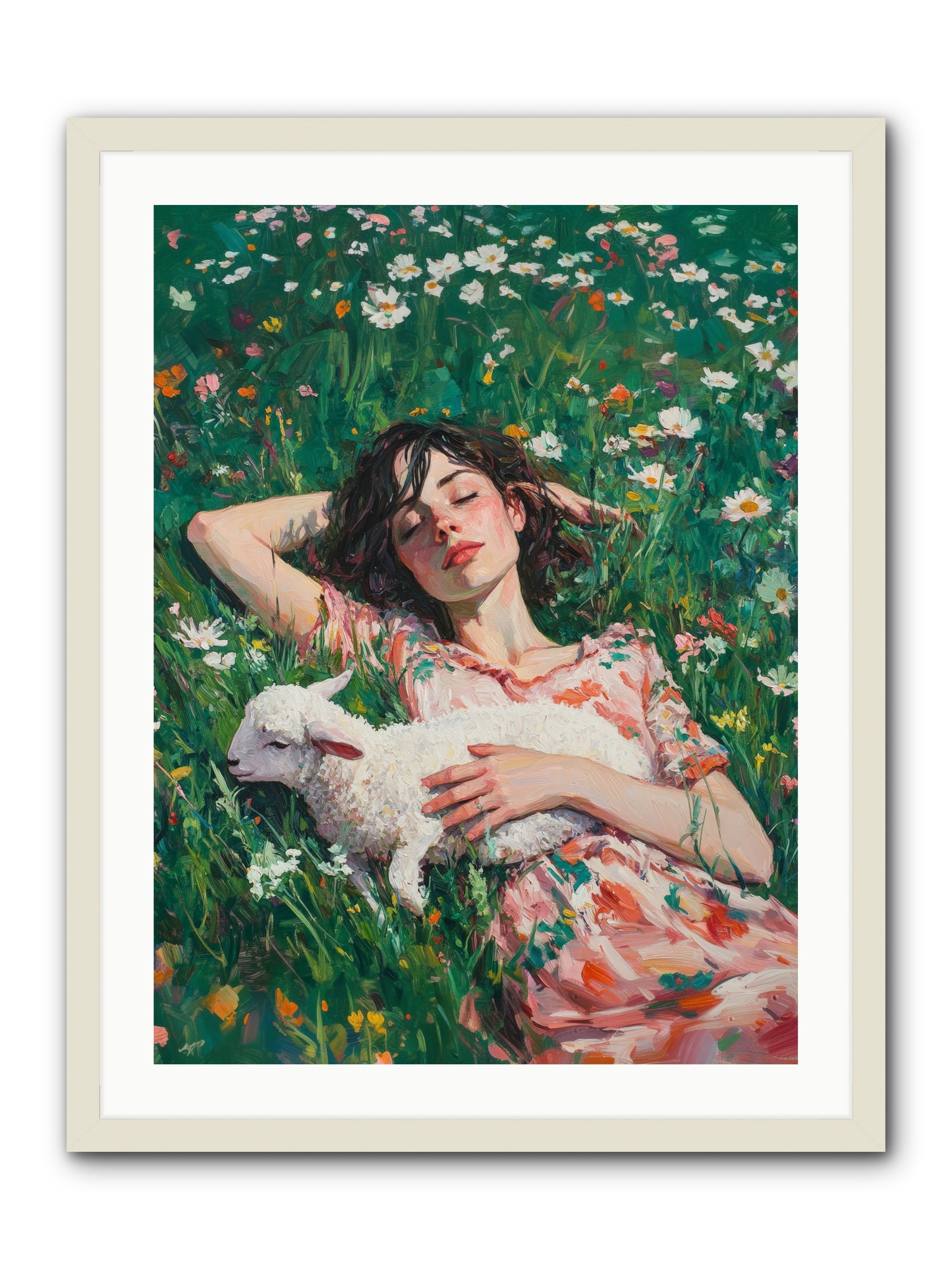 Shepherd's Sweet Hours -- Framed Print - White 24x32