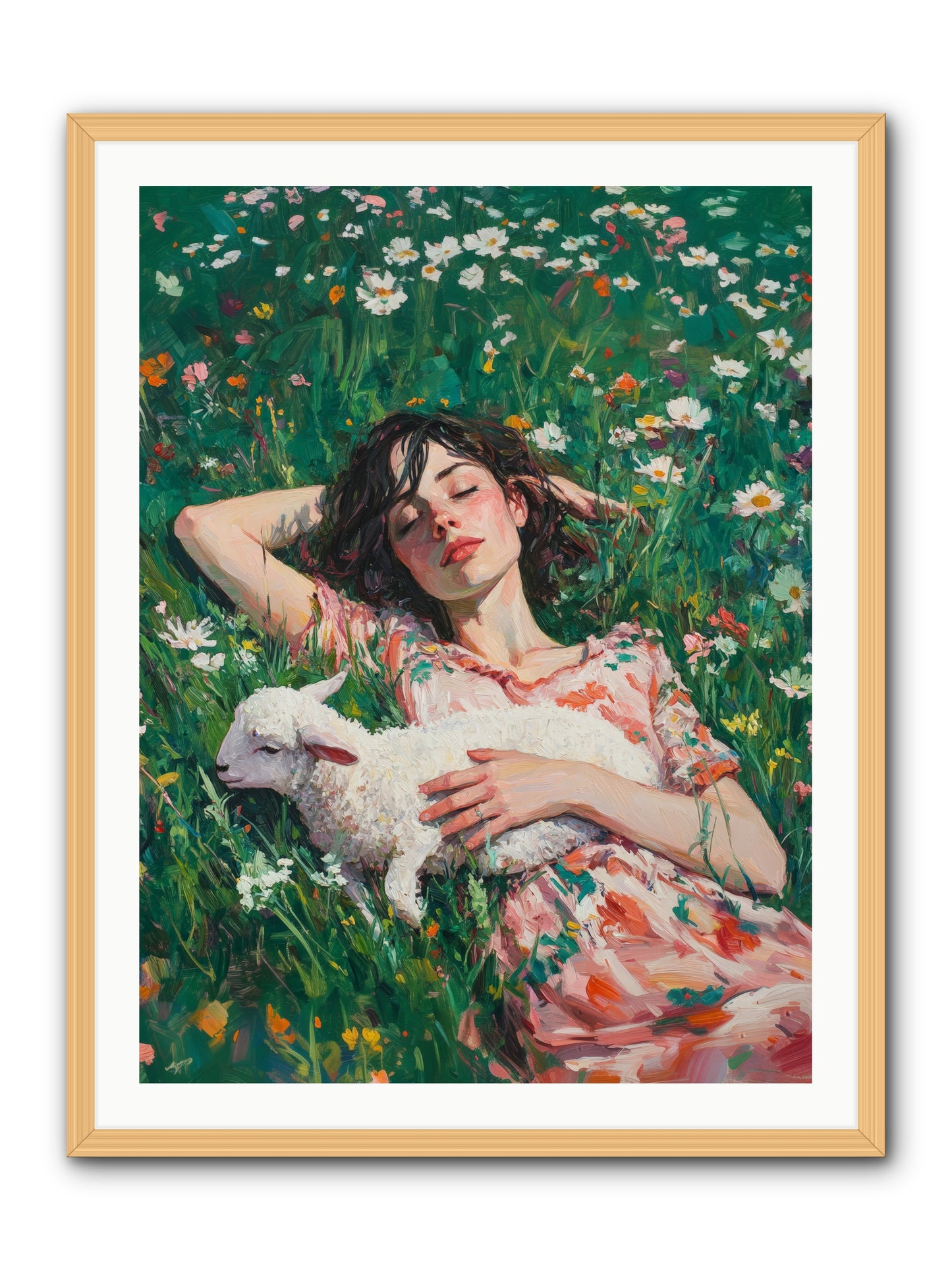 Shepherd's Sweet Hours -- Framed Print - Natural 30x40