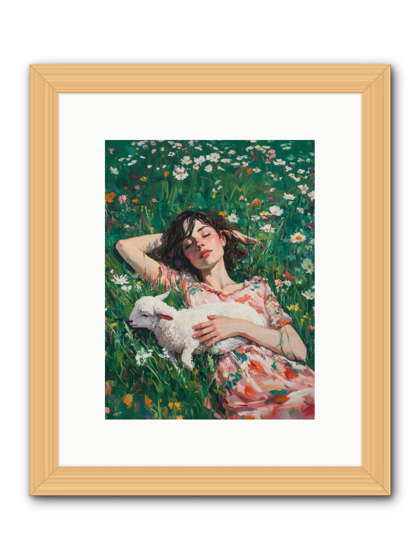 Shepherd's Sweet Hours -- Framed Print - Natural 9x12
