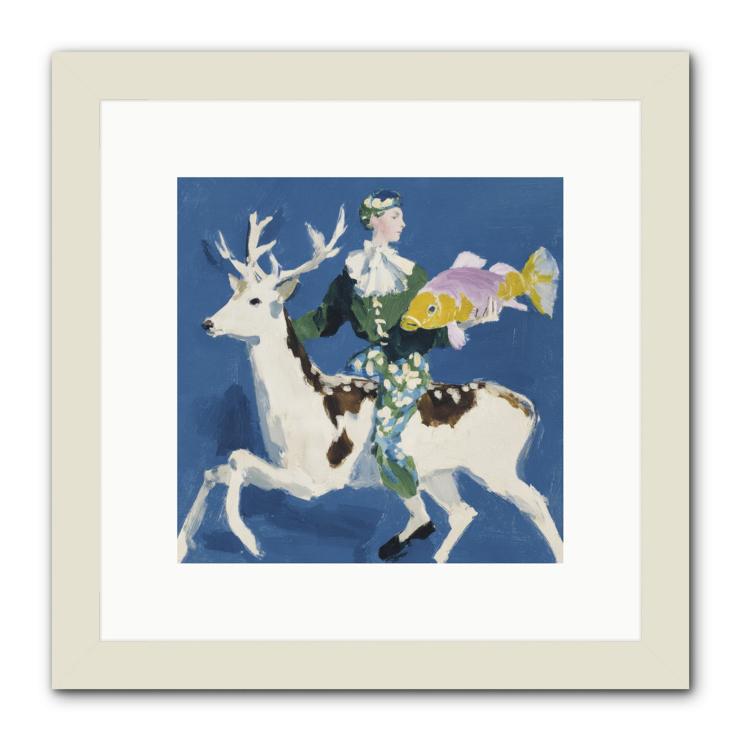 Shimmering Current -- Framed Print - White 10x10