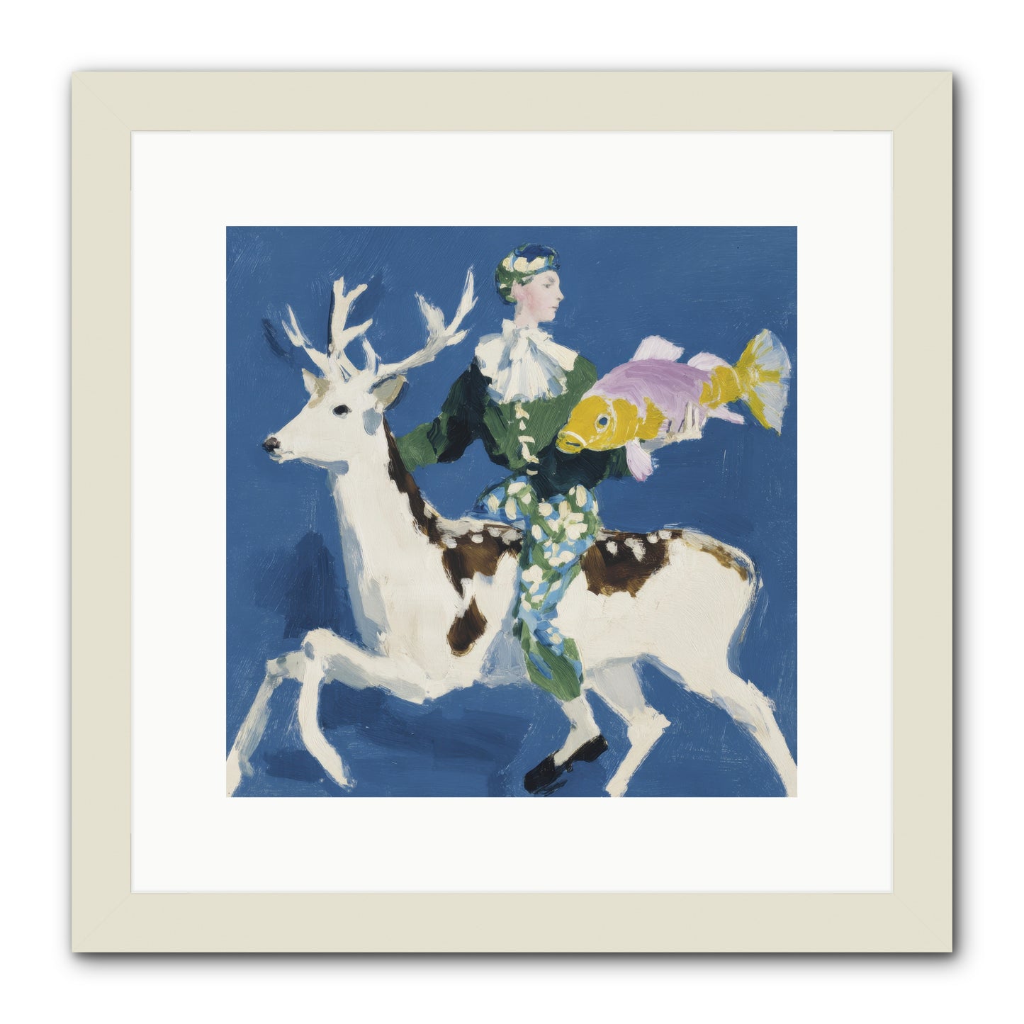Shimmering Current -- Framed Print - White 12x12