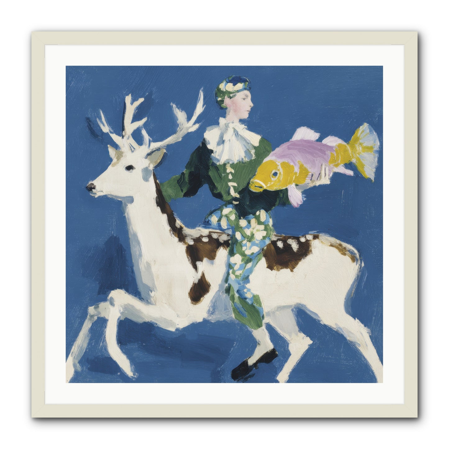 Shimmering Current -- Framed Print - White 30x30