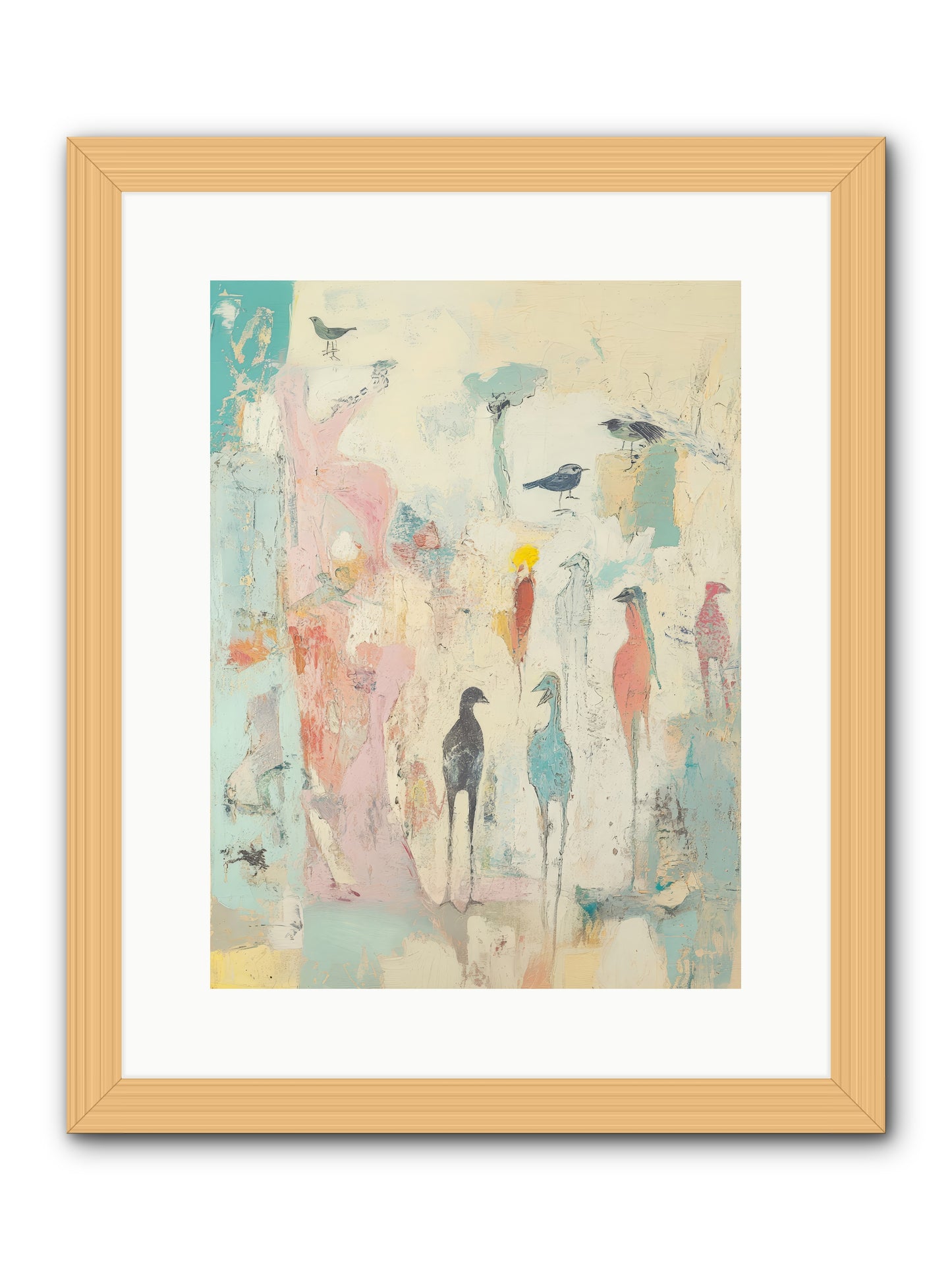 Shore Bird's Sonnet -- Framed Print - Natural 12x16