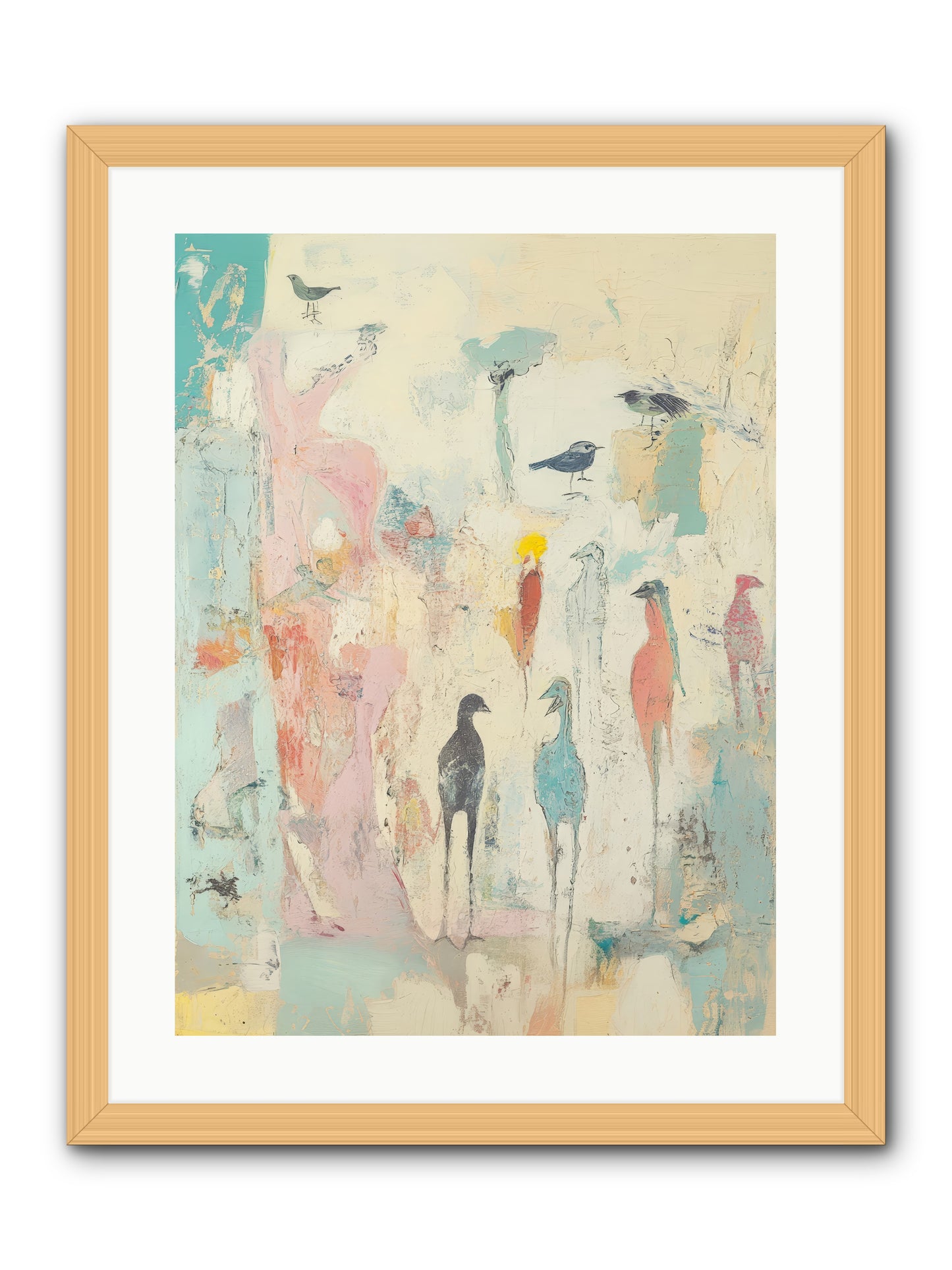 Shore Bird's Sonnet -- Framed Print - Natural 18x24