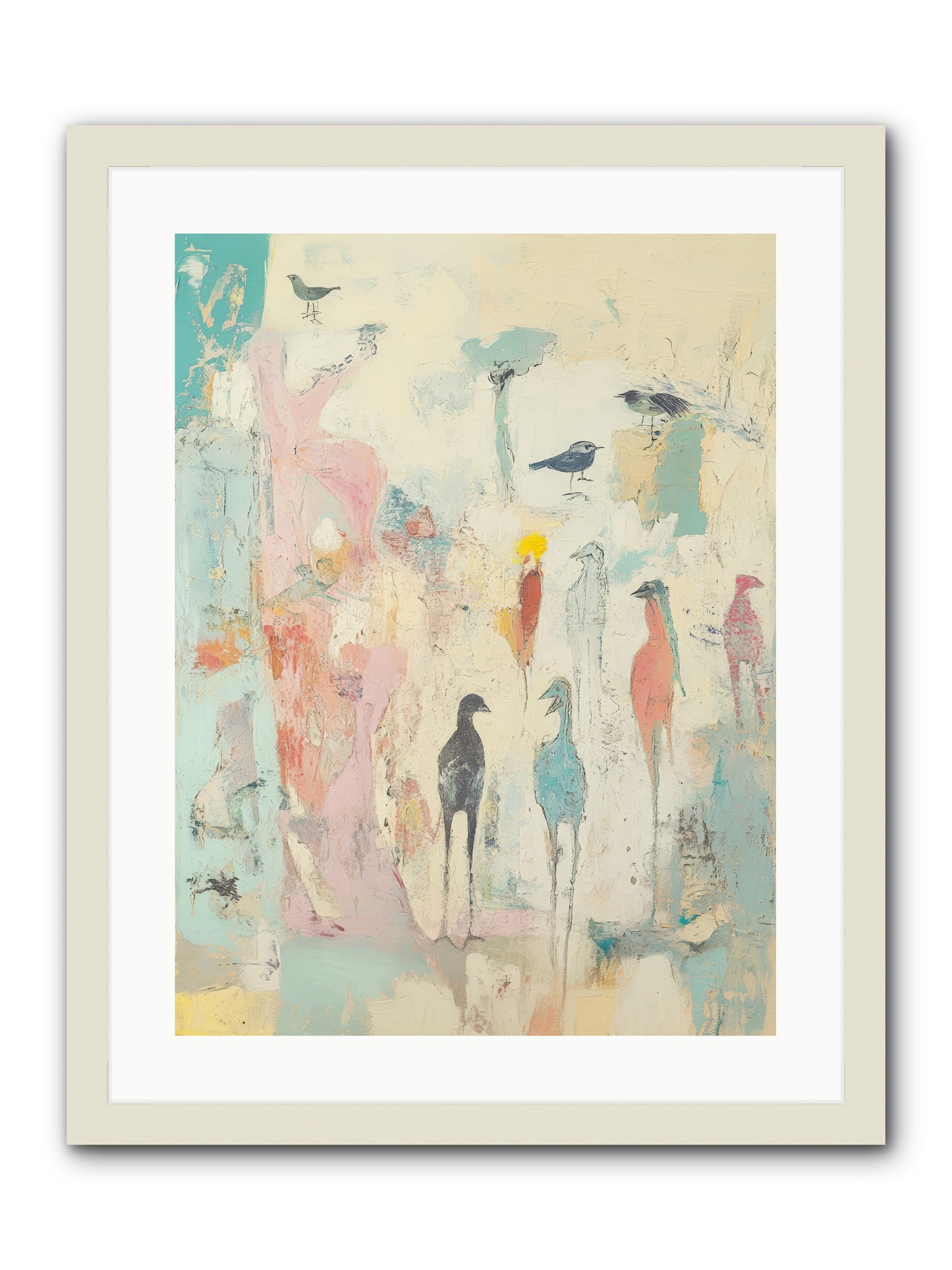 Shore Bird's Sonnet -- Framed Print - White 18x24