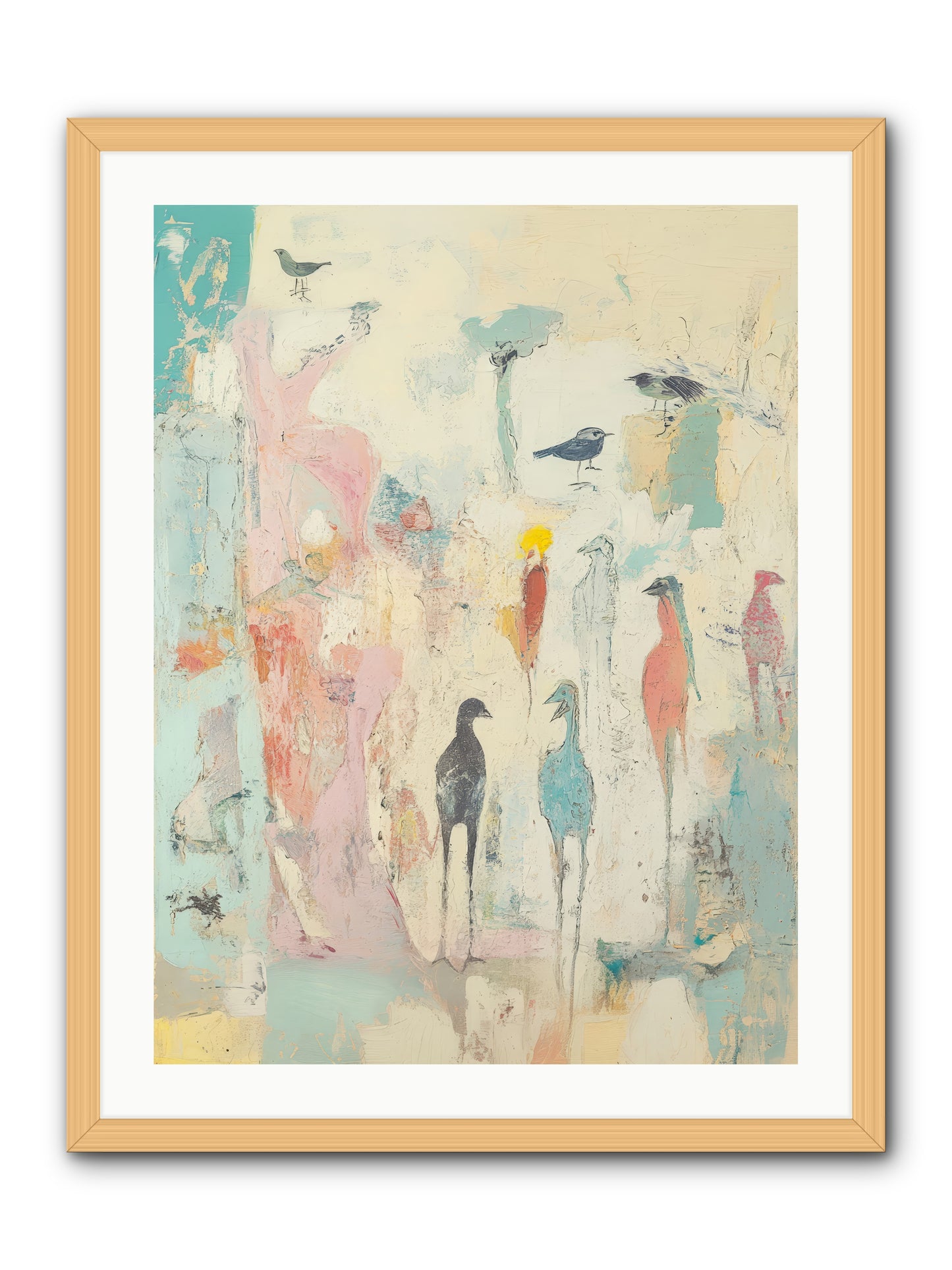 Shore Bird's Sonnet -- Framed Print - Natural 24x32