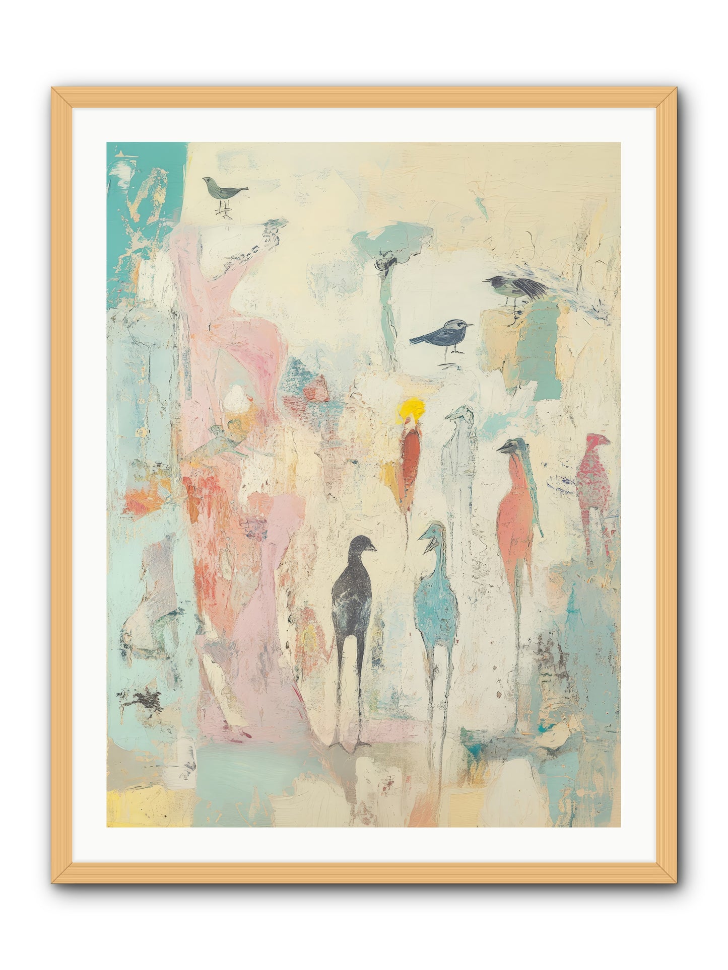 Shore Bird's Sonnet -- Framed Print - Natural 30x40