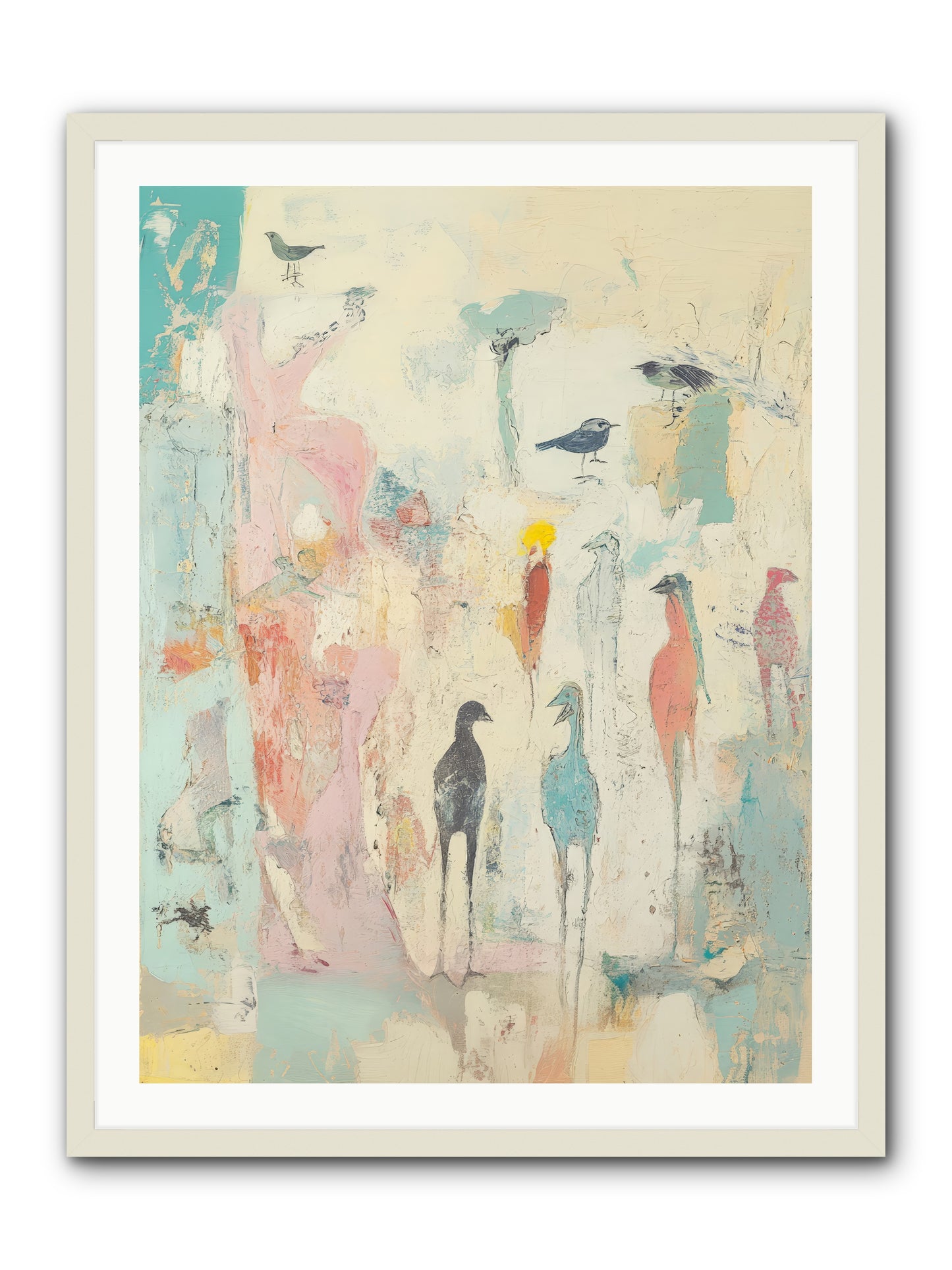 Shore Bird's Sonnet -- Framed Print - White 30x40