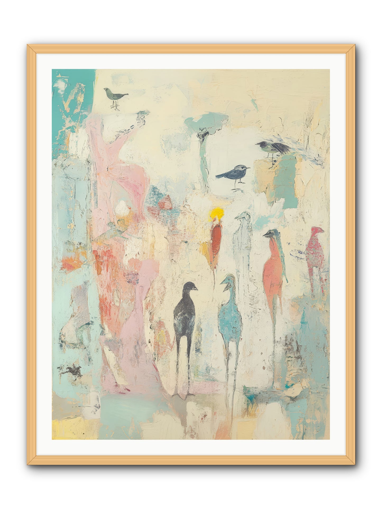 Shore Bird's Sonnet -- Framed Print - Natural 36x48