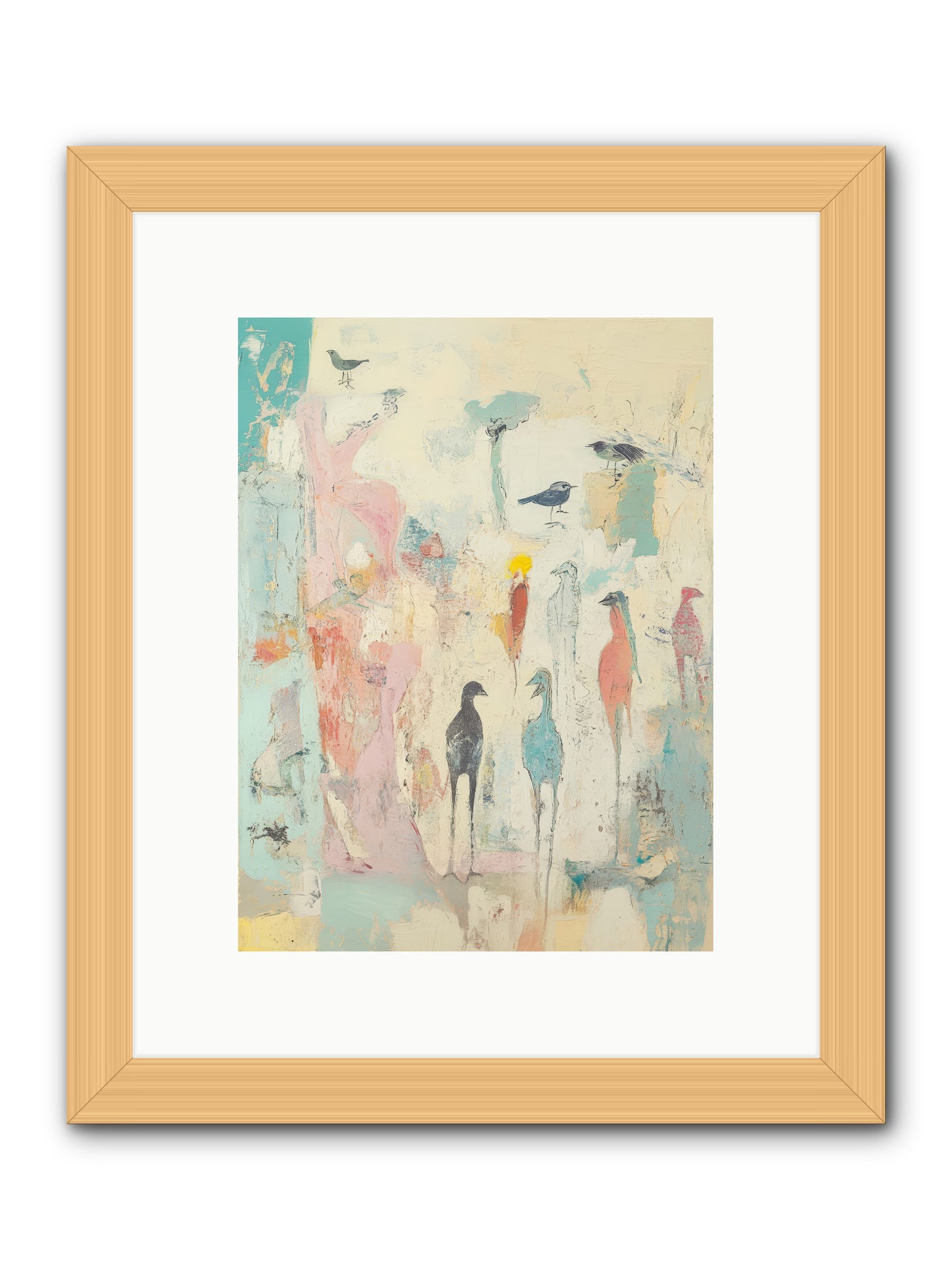 Shore Bird's Sonnet -- Framed Print - Natural 9x12