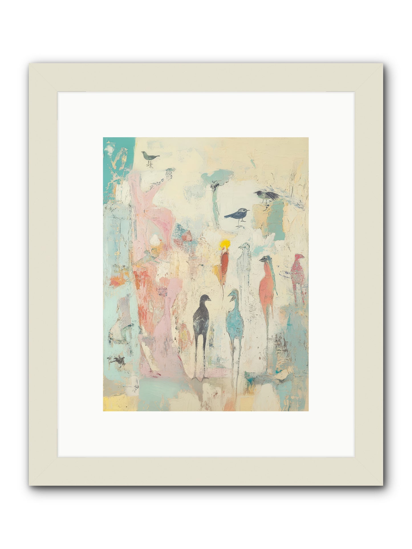Shore Bird's Sonnet -- Framed Print - White 9x12