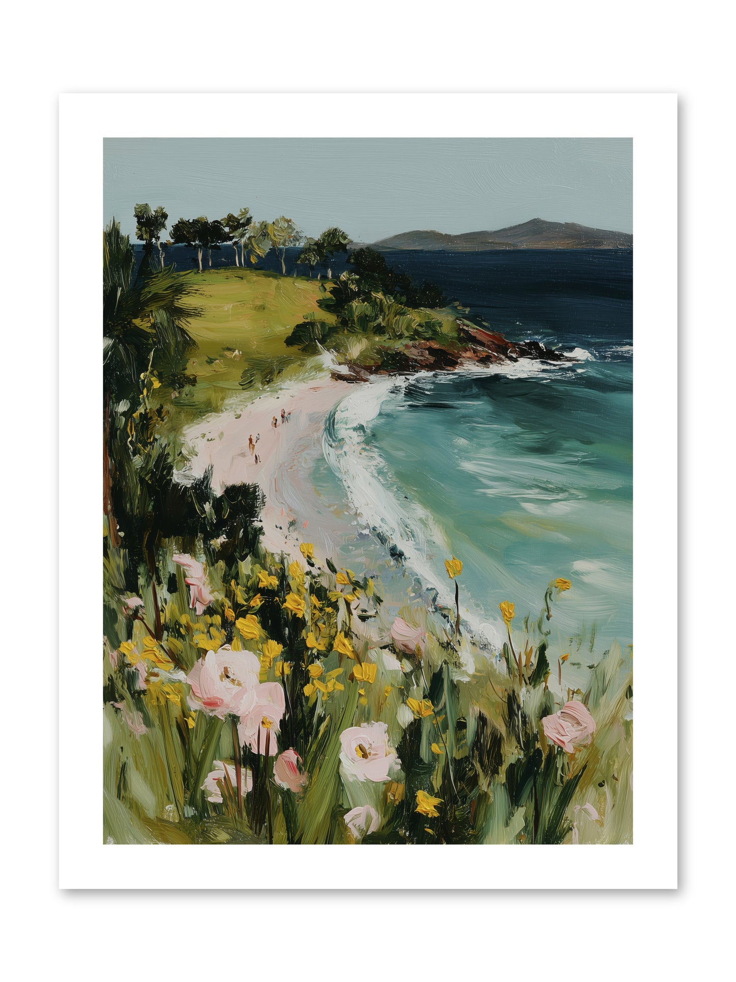 Shore Blossoms -- Paper Print 12x16