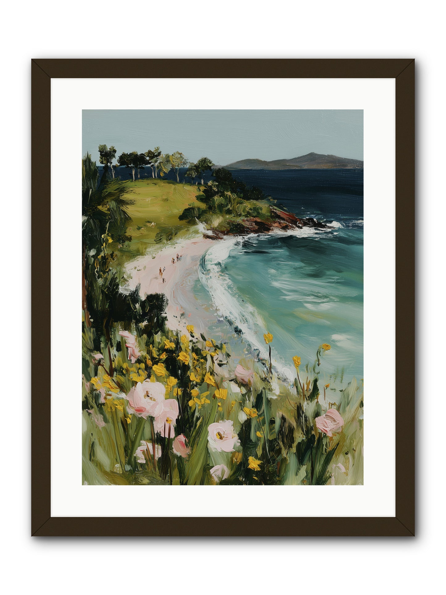 Shore Blossoms -- Framed Print - Black 18x24