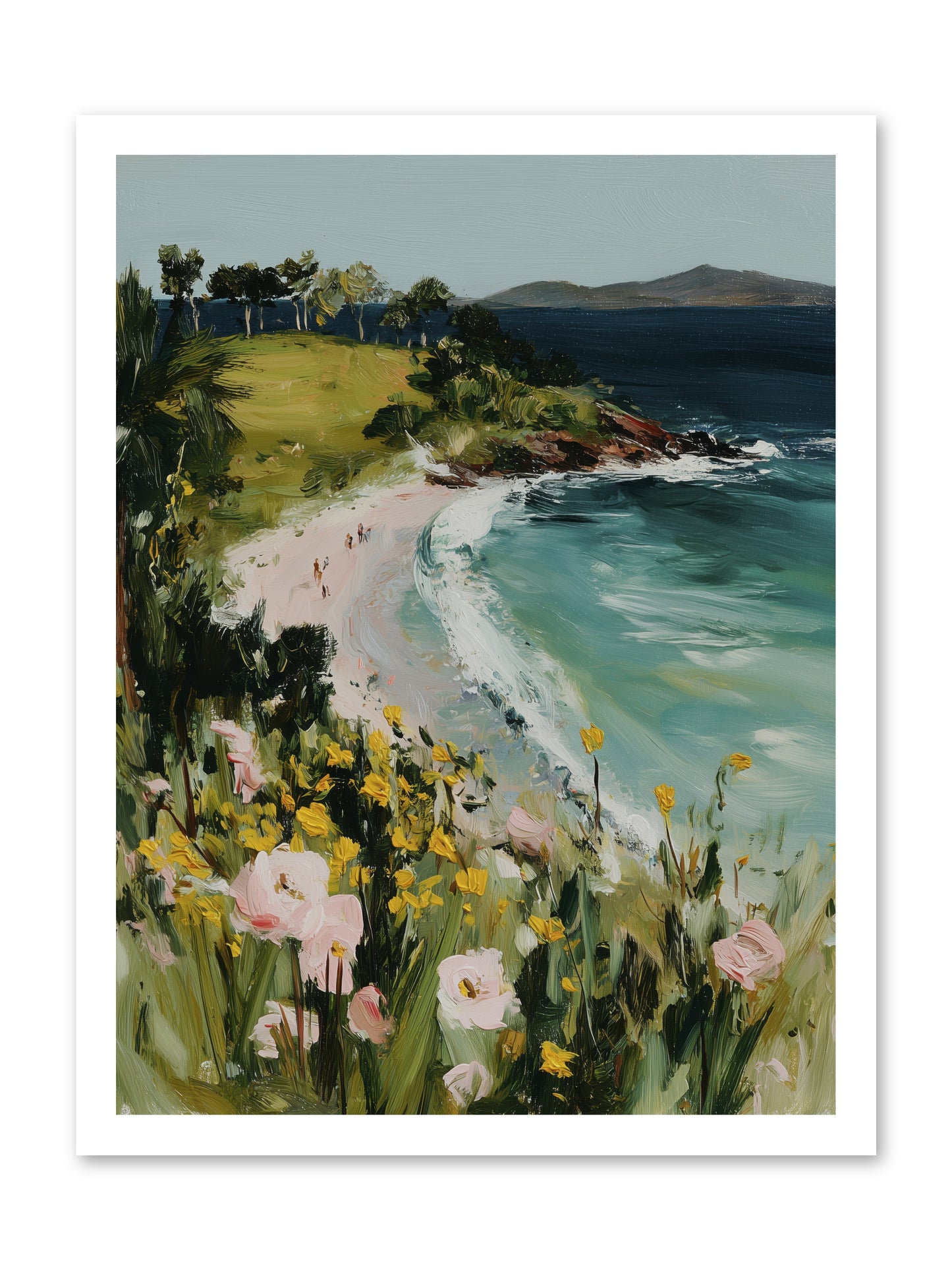 Shore Blossoms -- Loose Canvas Print 18x24