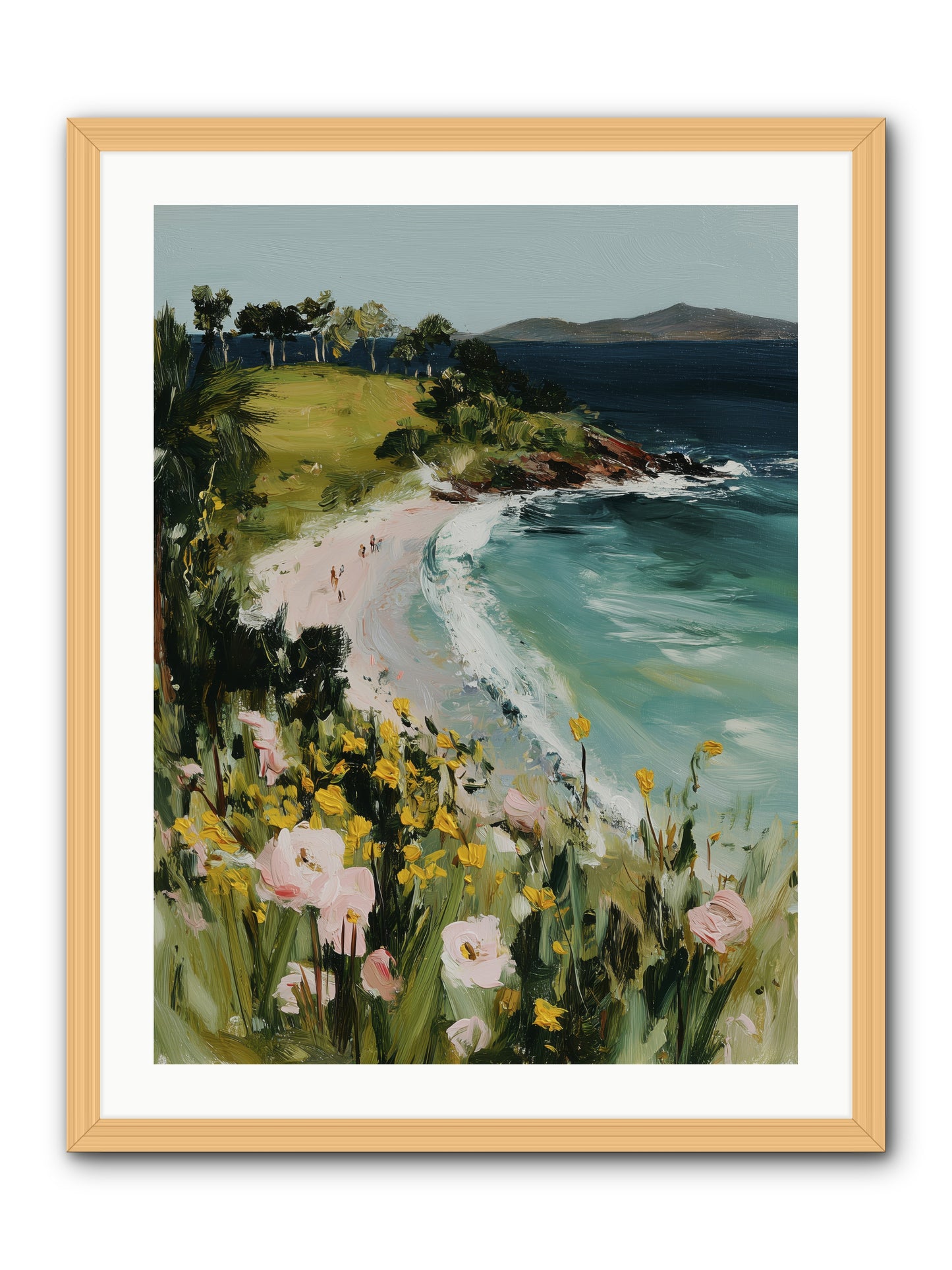 Shore Blossoms -- Framed Print - Natural 24x32
