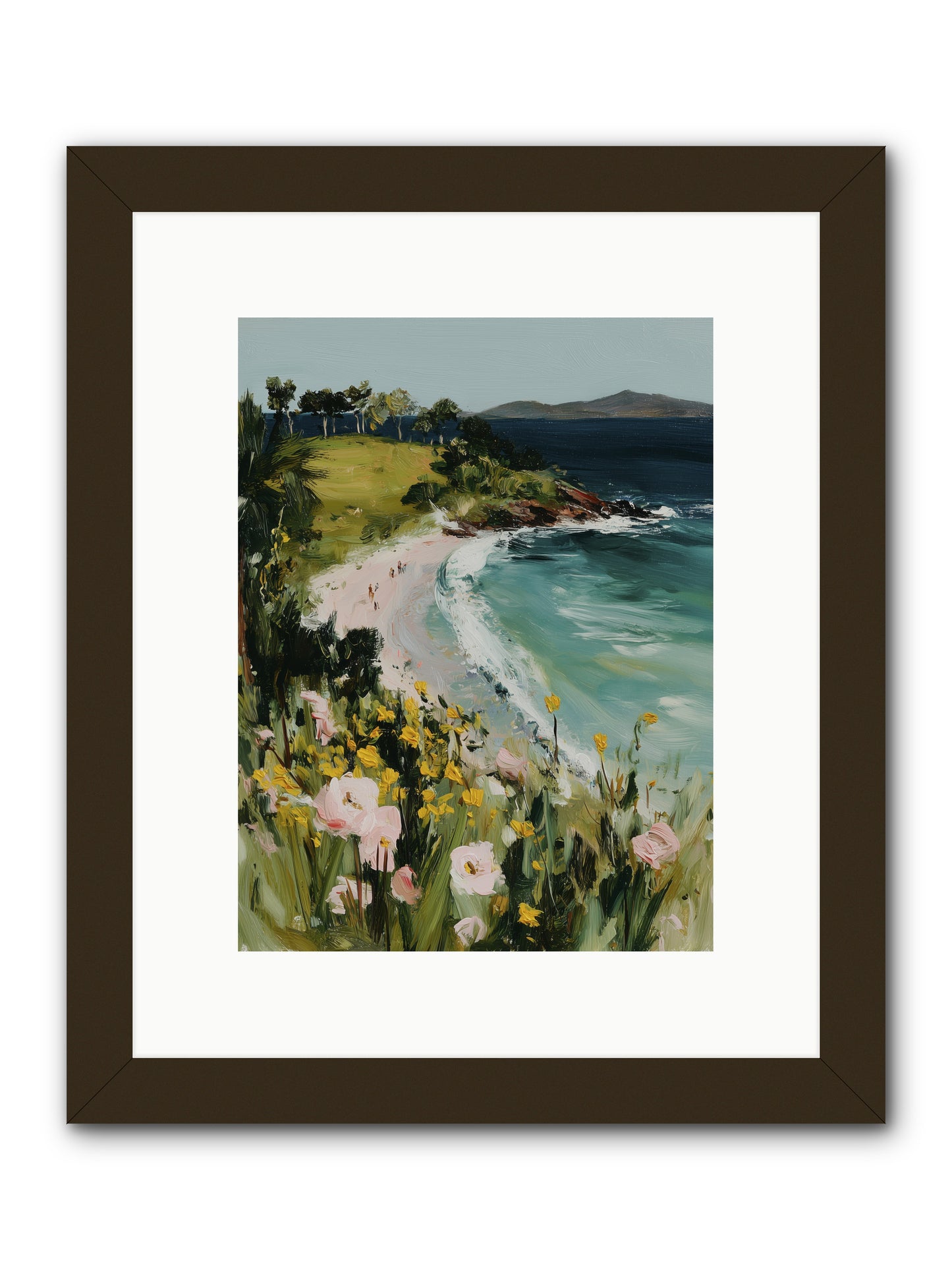 Shore Blossoms -- Framed Print - Black 9x12