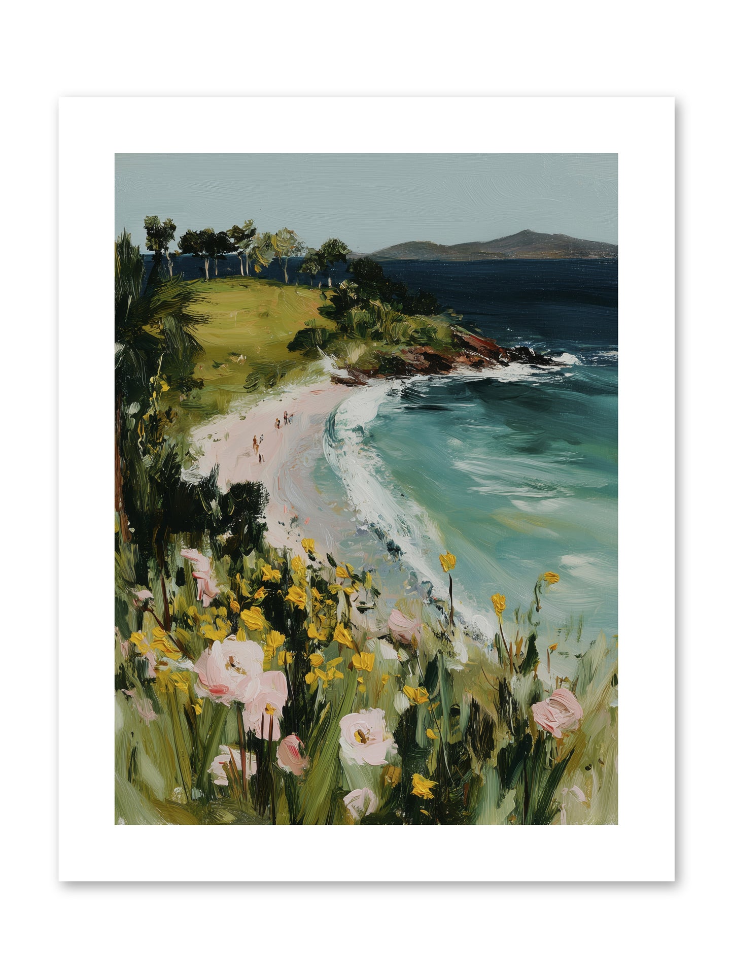 Shore Blossoms -- Loose Canvas Print 9x12