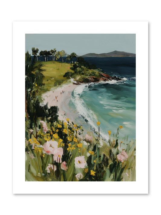 Shore Blossoms -- Paper Print 9x12
