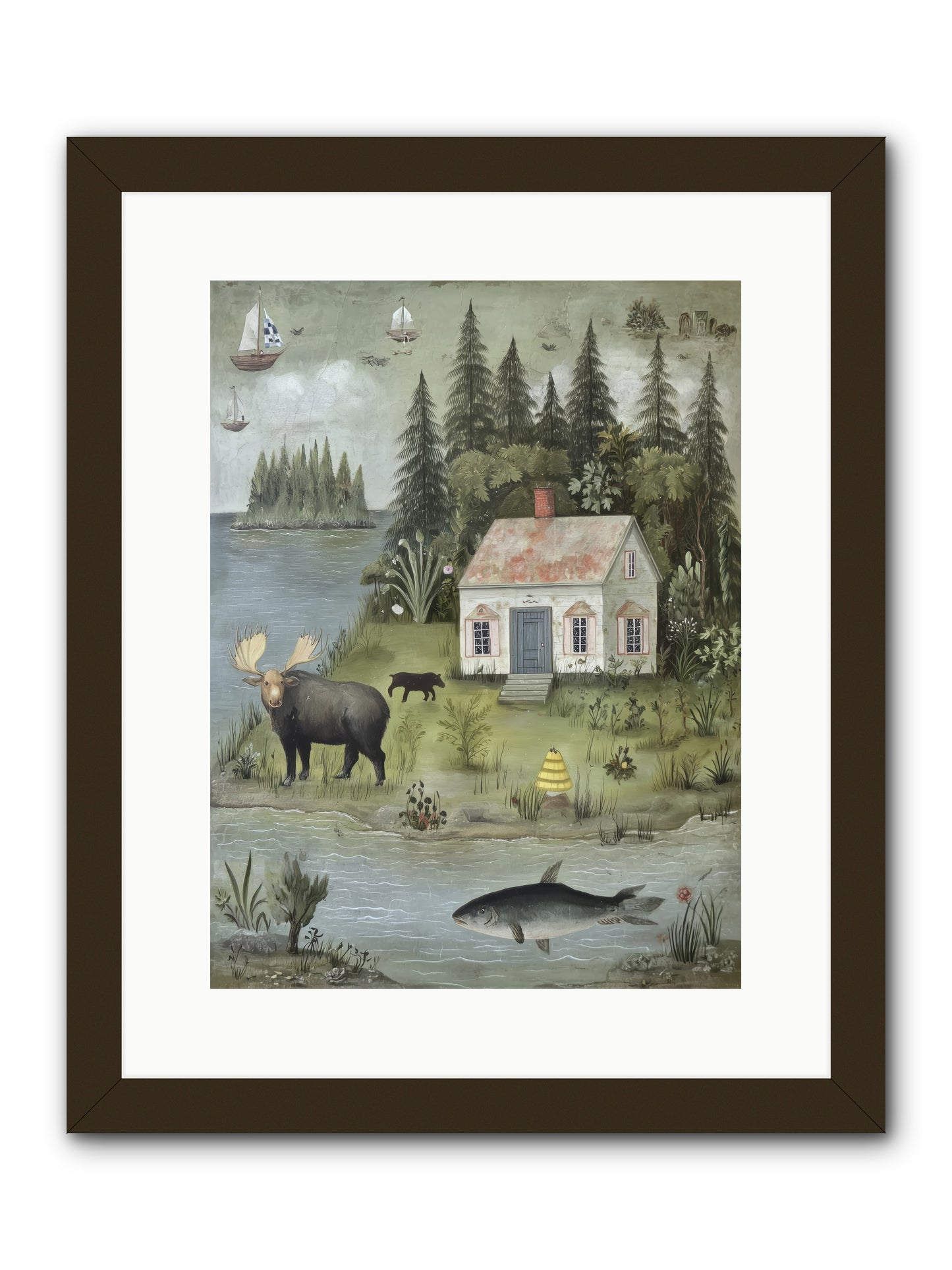 Shore Sanctuary -- Framed Print - Black 12x16