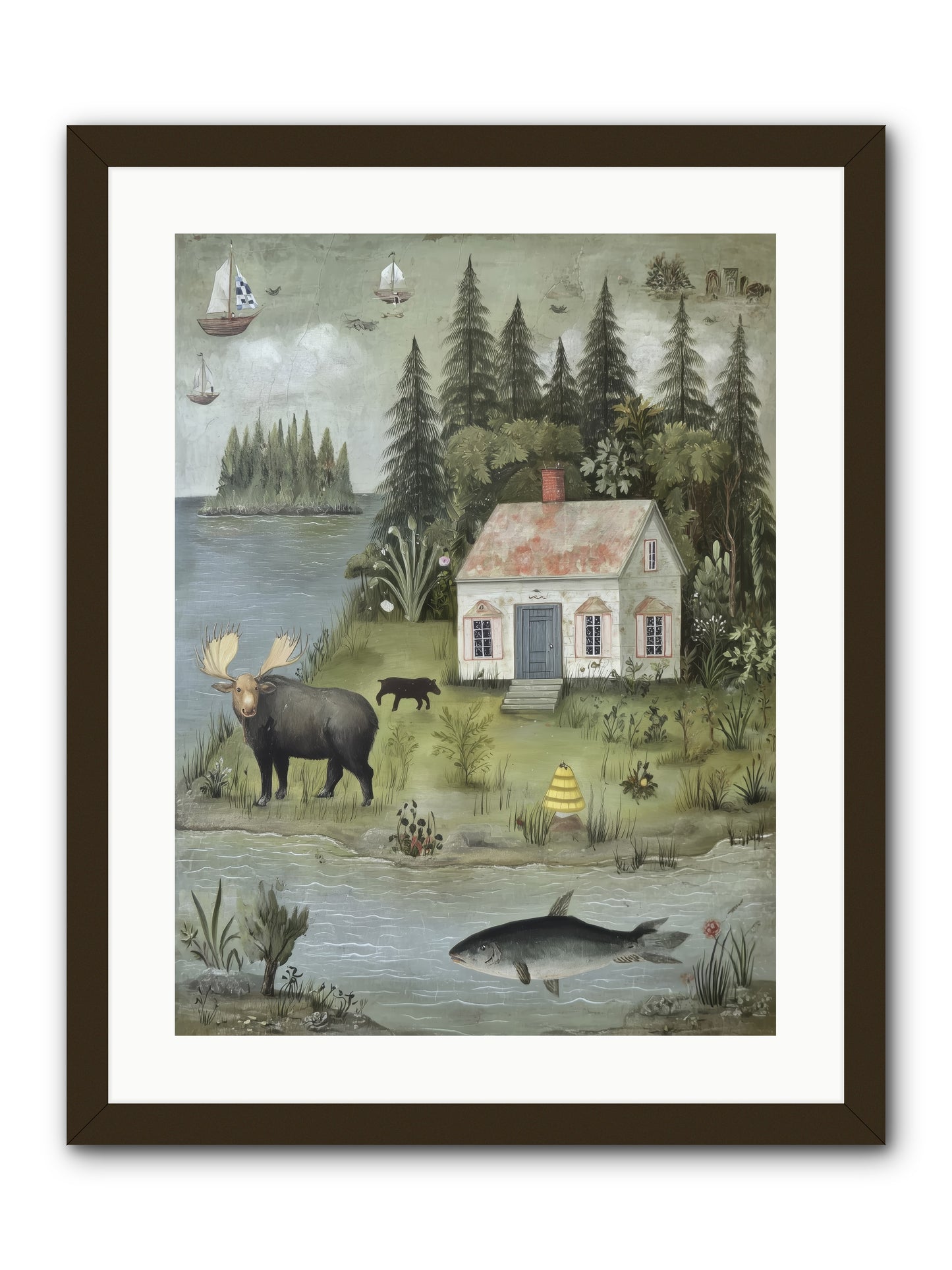 Shore Sanctuary -- Framed Print - Black 18x24