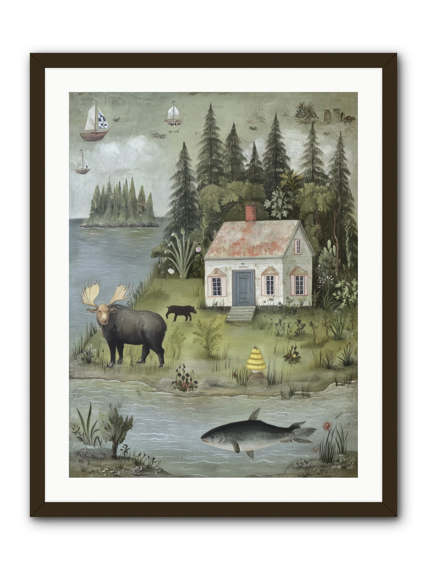 Shore Sanctuary -- Framed Print - Black 24x32