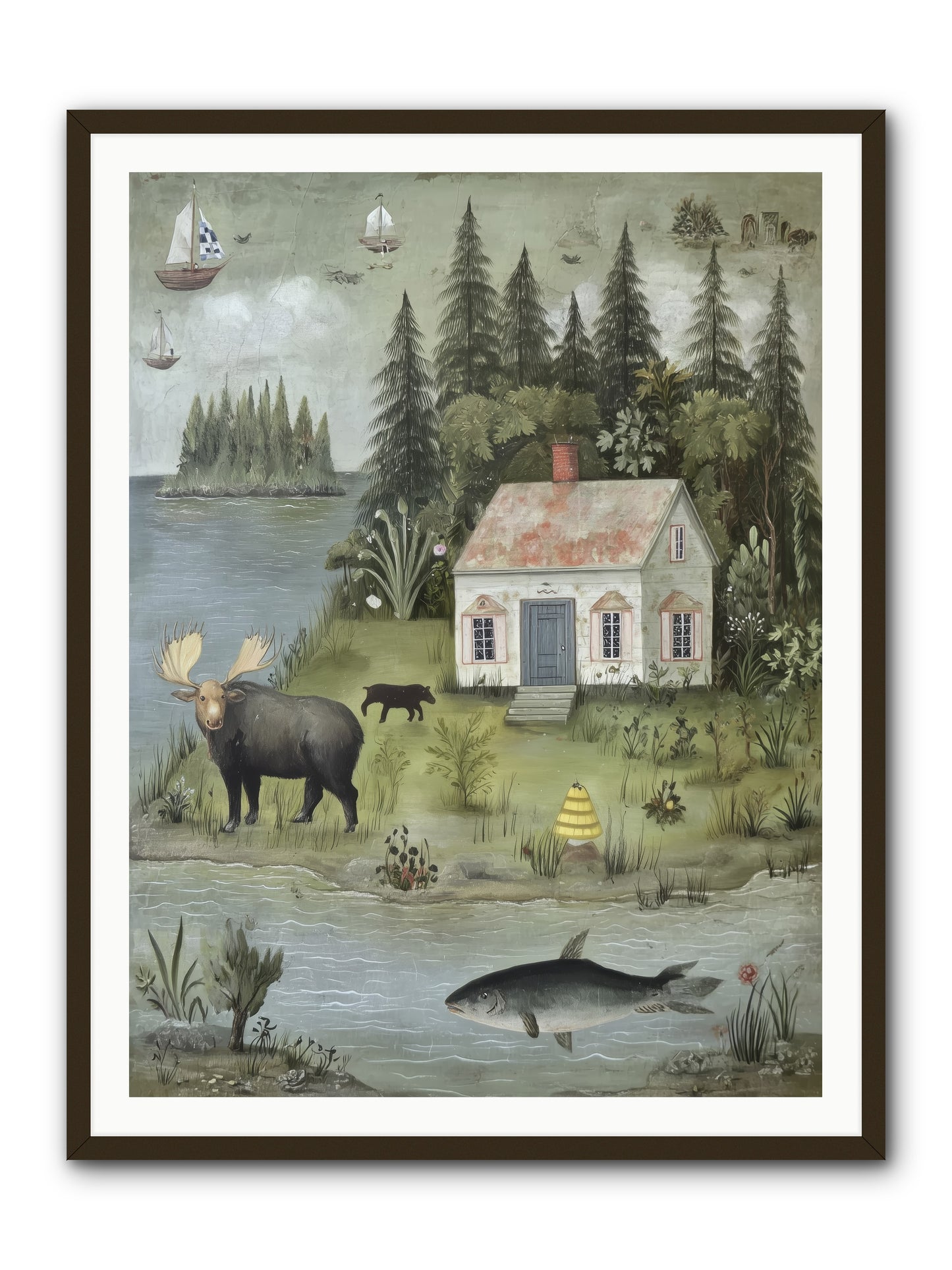 Shore Sanctuary -- Framed Print - Black 36x48