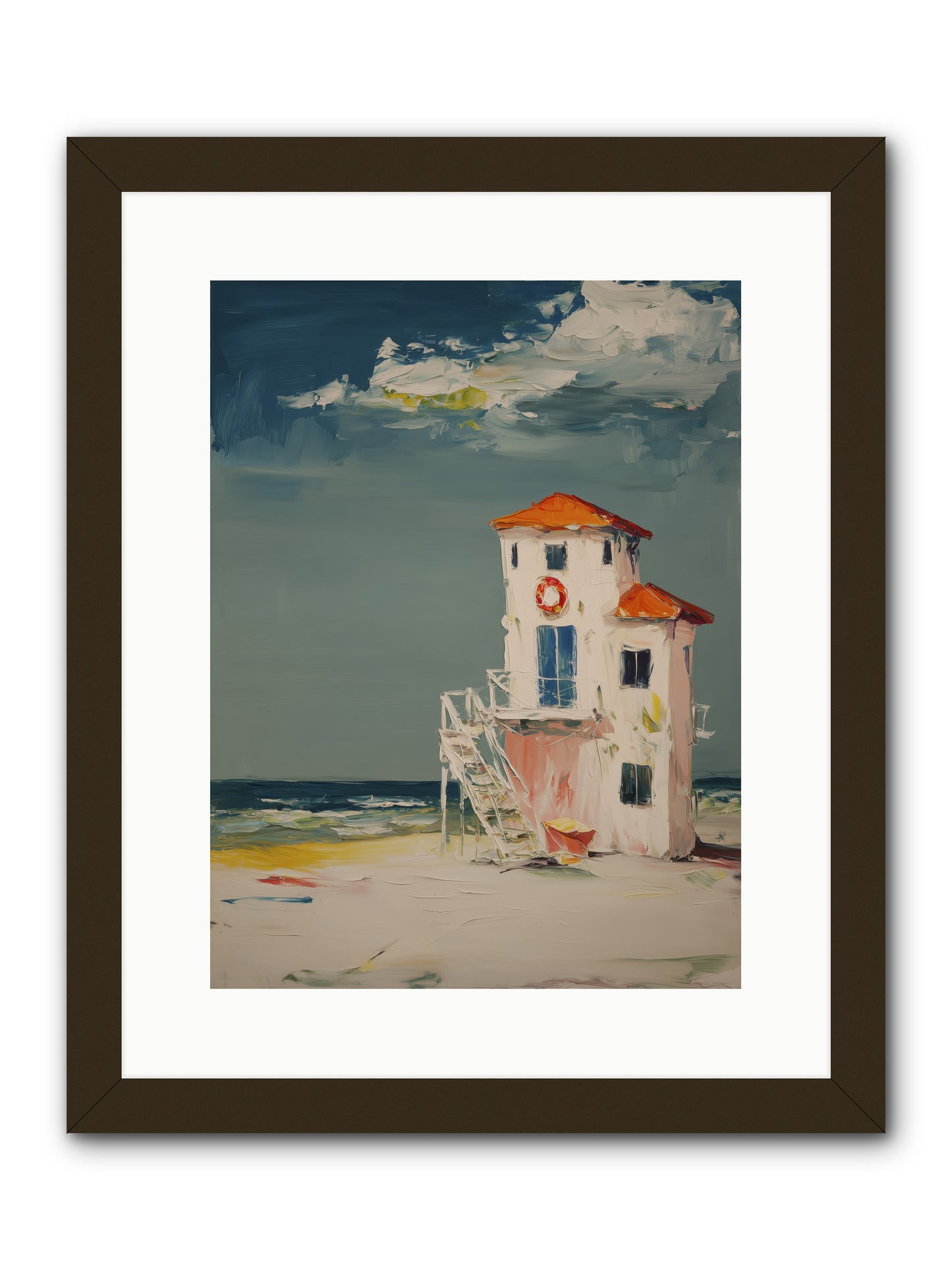 Shoreline Shelter -- Framed Print - Black 12x16