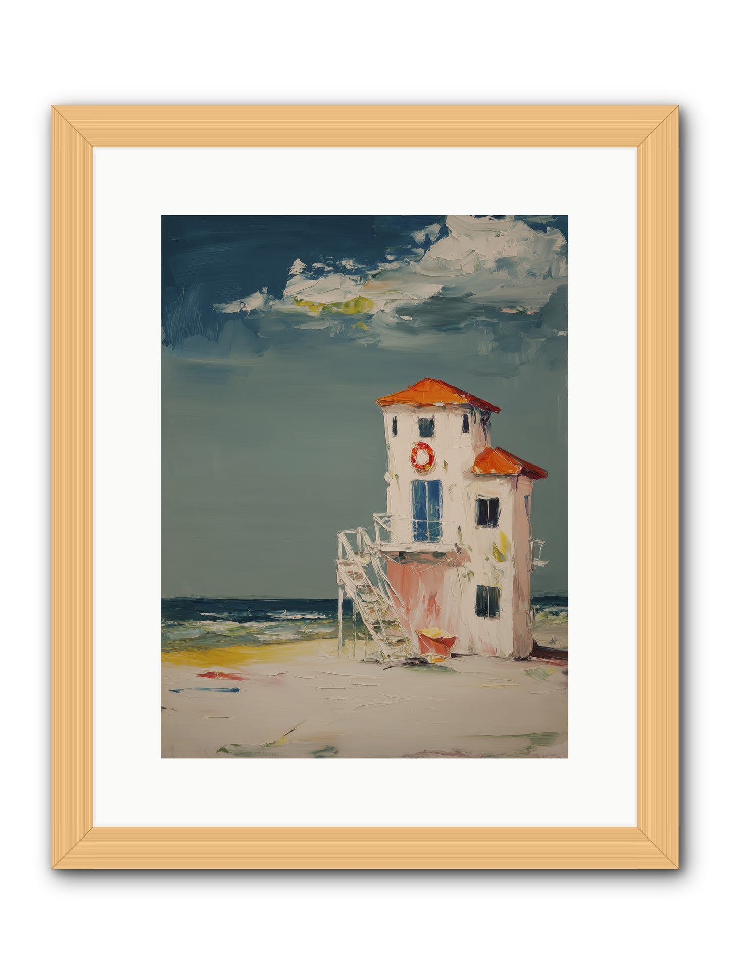 Shoreline Shelter -- Framed Print - Natural 12x16