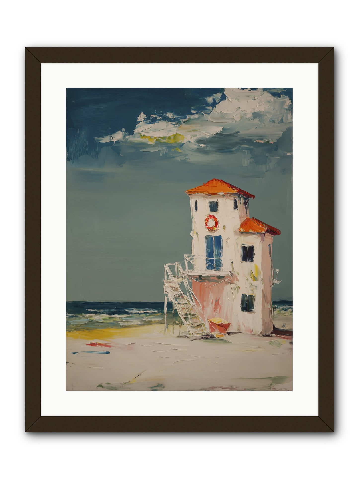 Shoreline Shelter -- Framed Print - Black 18x24