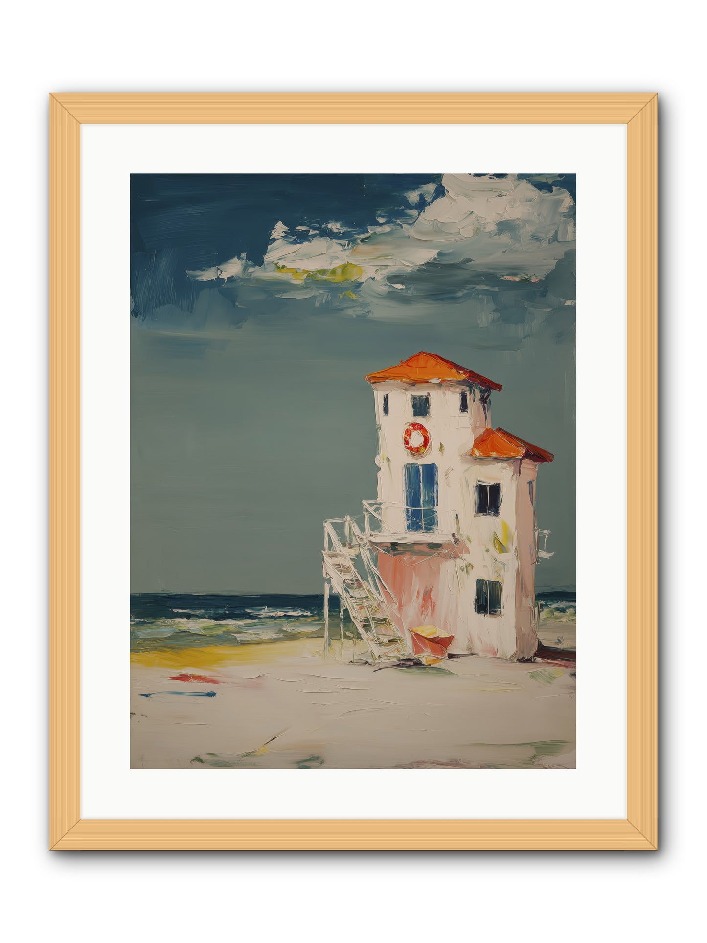 Shoreline Shelter -- Framed Print - Natural 18x24