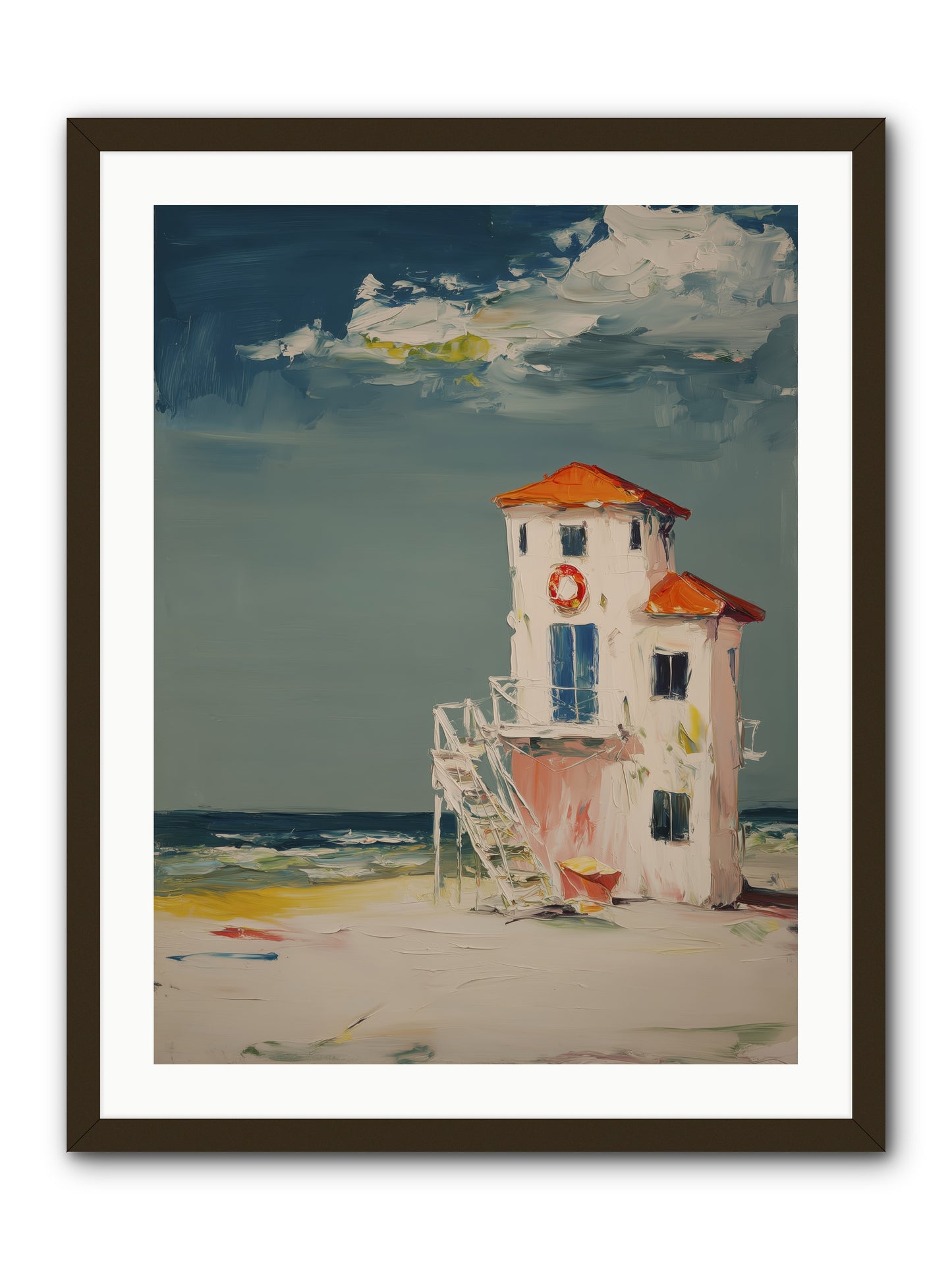 Shoreline Shelter -- Framed Print - Black 24x32