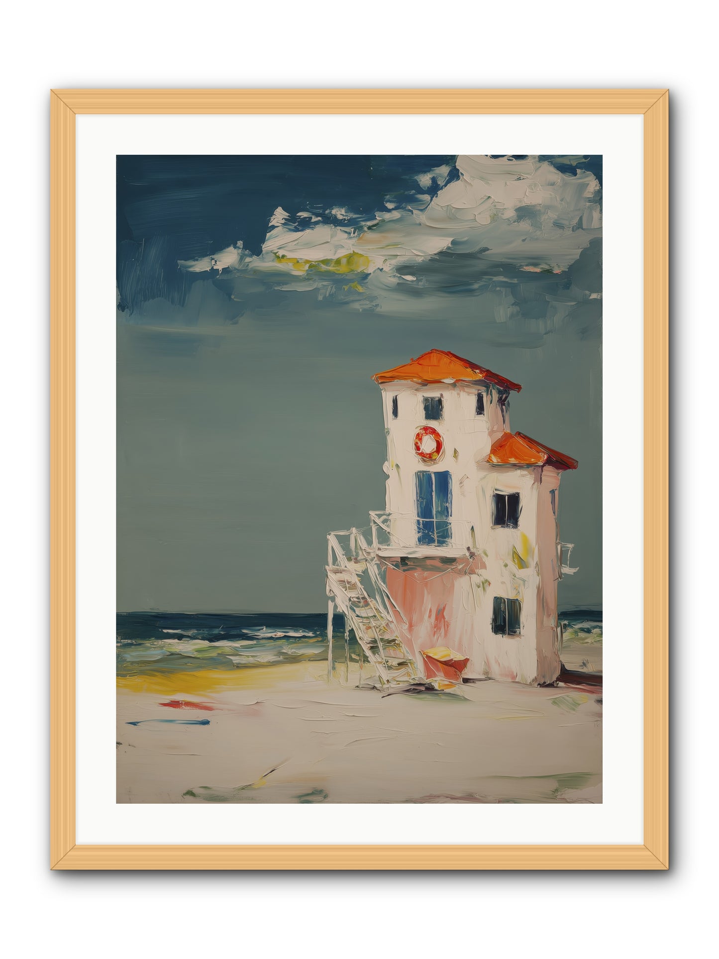 Shoreline Shelter -- Framed Print - Natural 24x32