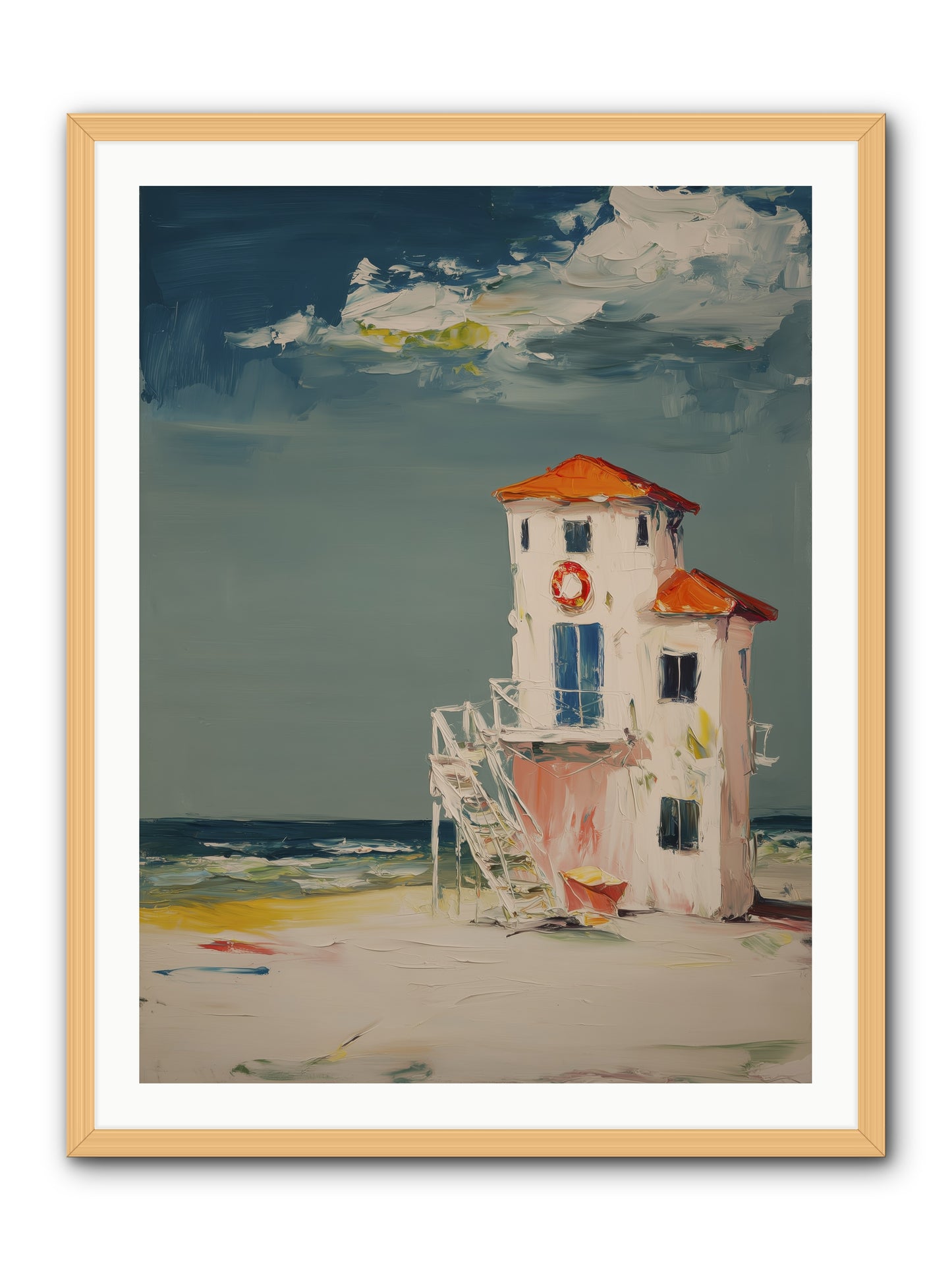 Shoreline Shelter -- Framed Print - Natural 30x40
