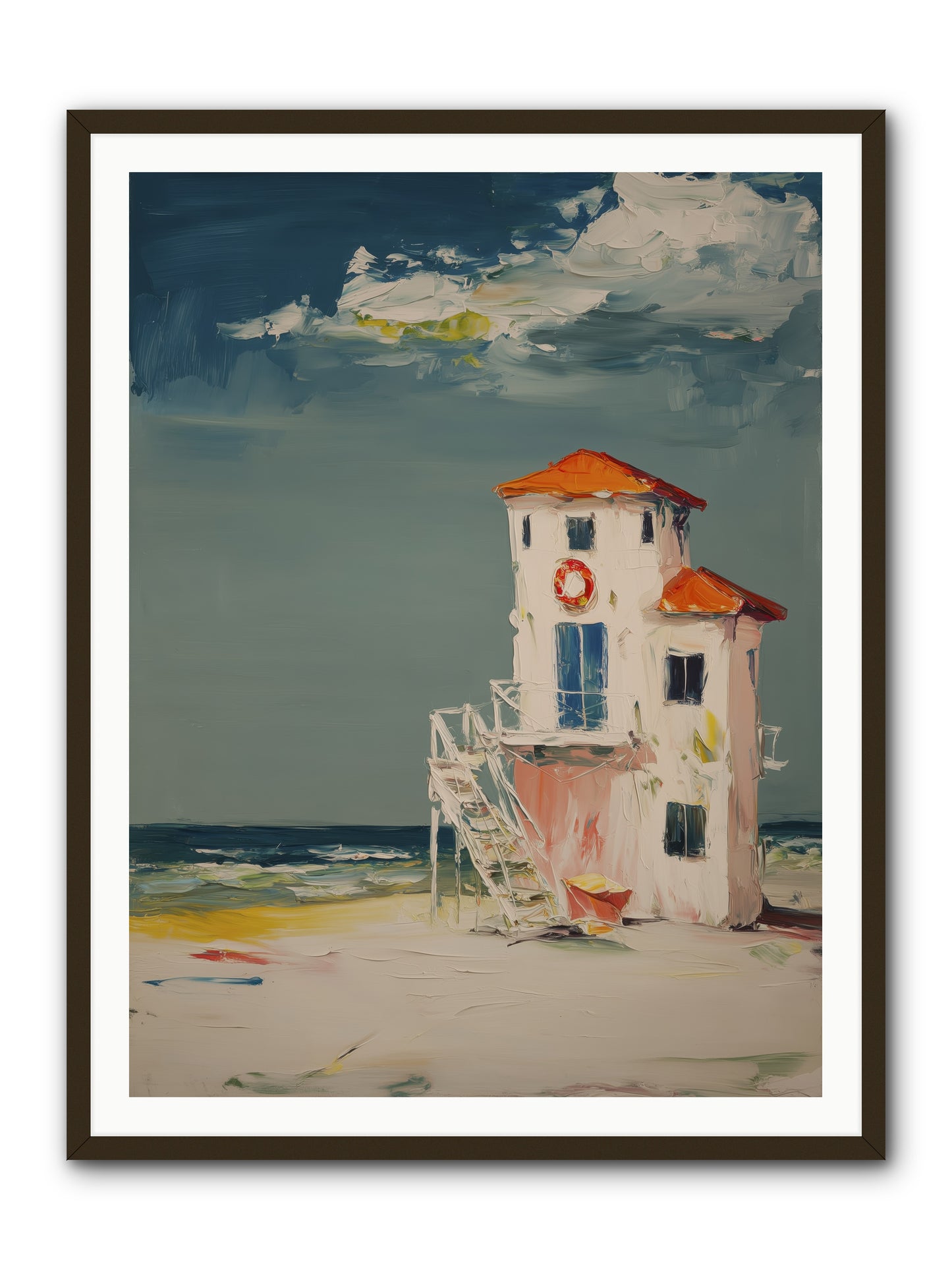 Shoreline Shelter -- Framed Print - Black 36x48