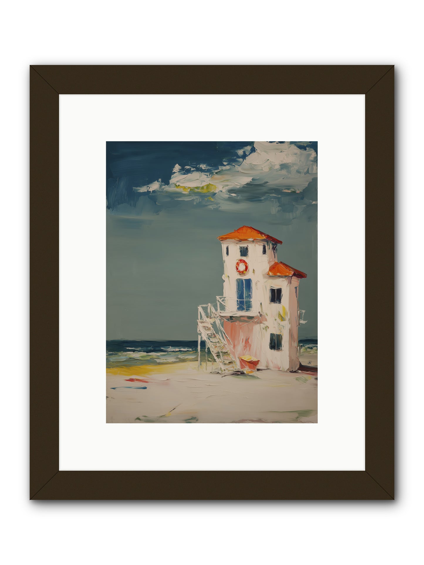 Shoreline Shelter -- Framed Print - Black 9x12