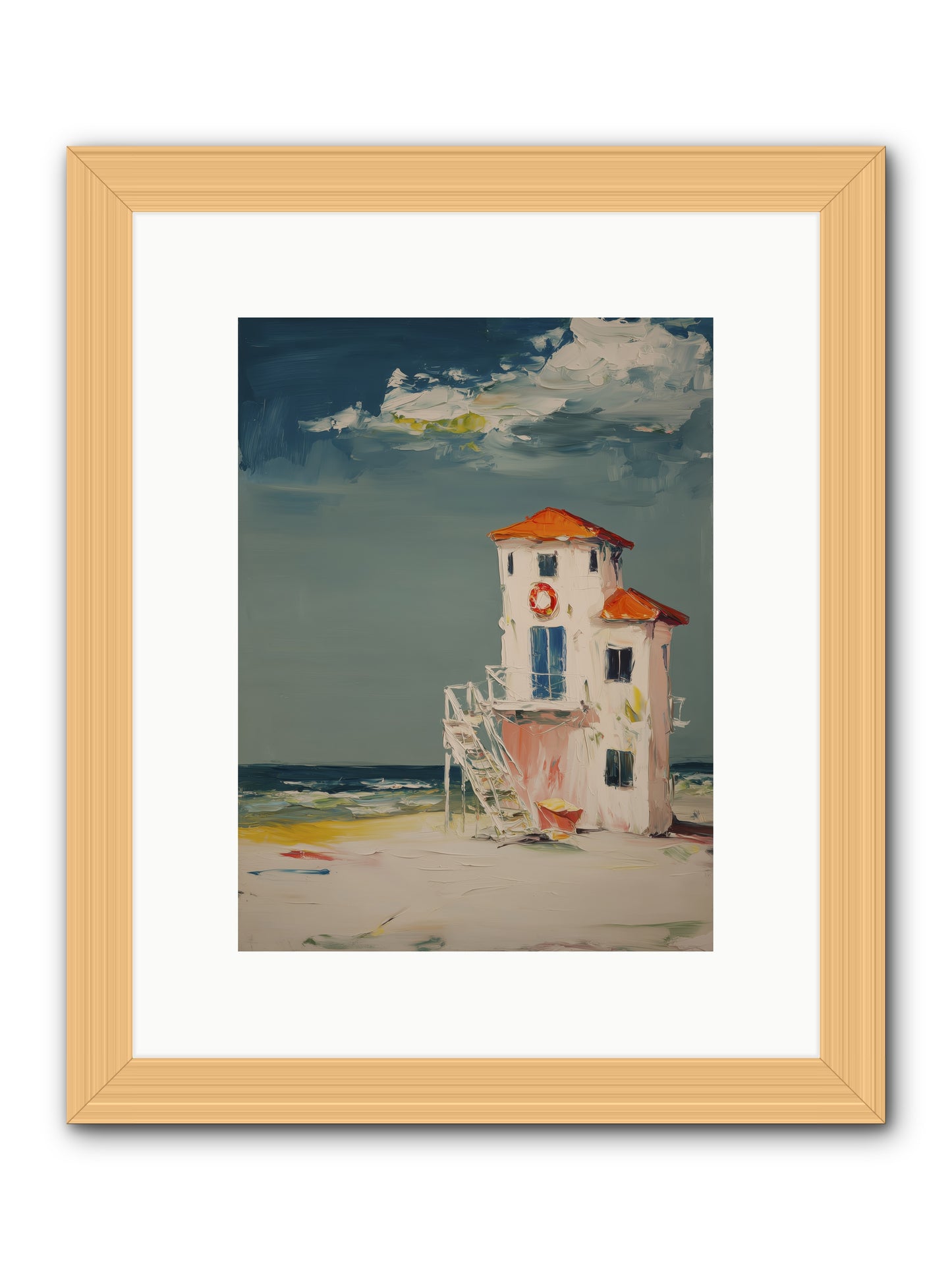 Shoreline Shelter -- Framed Print - Natural 9x12