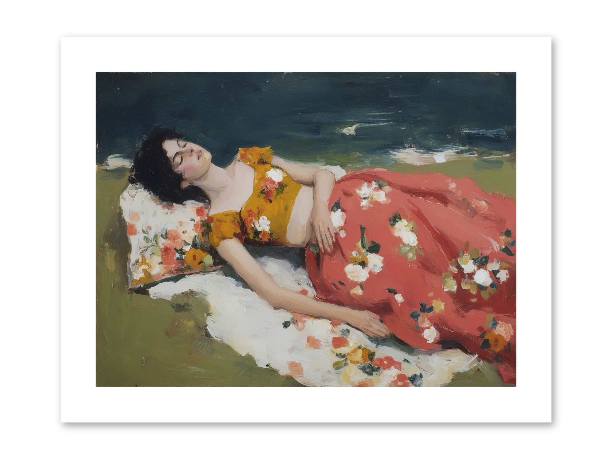 Shoreline Siesta -- Paper Print 12x9