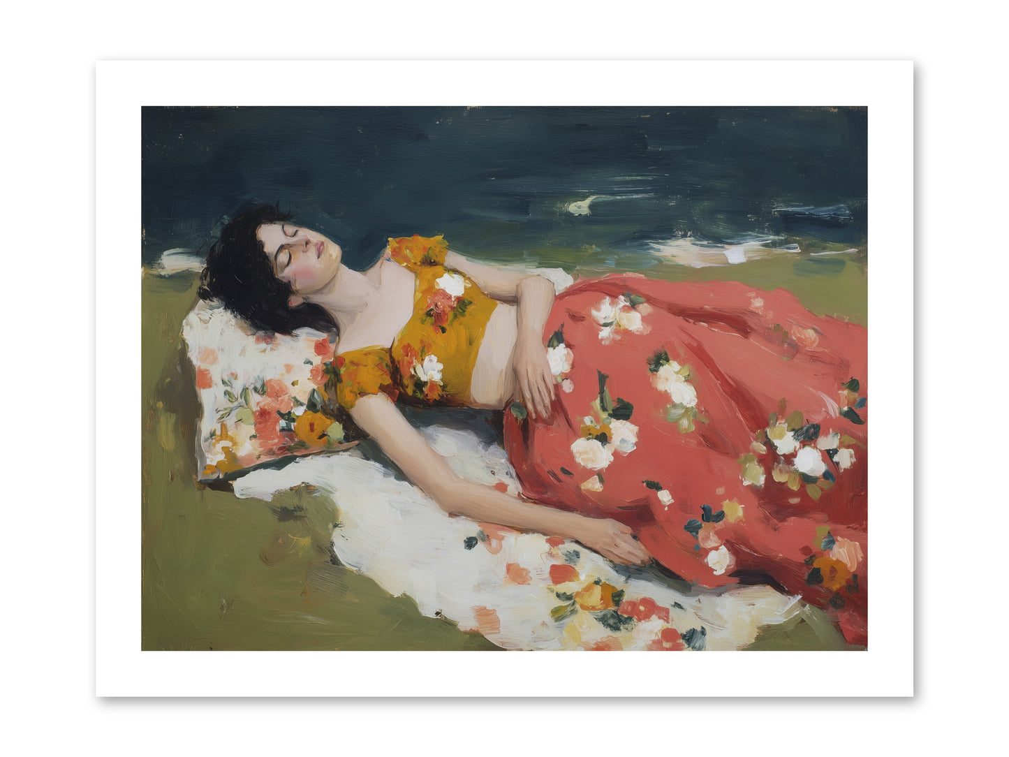 Shoreline Siesta -- Paper Print 16x12