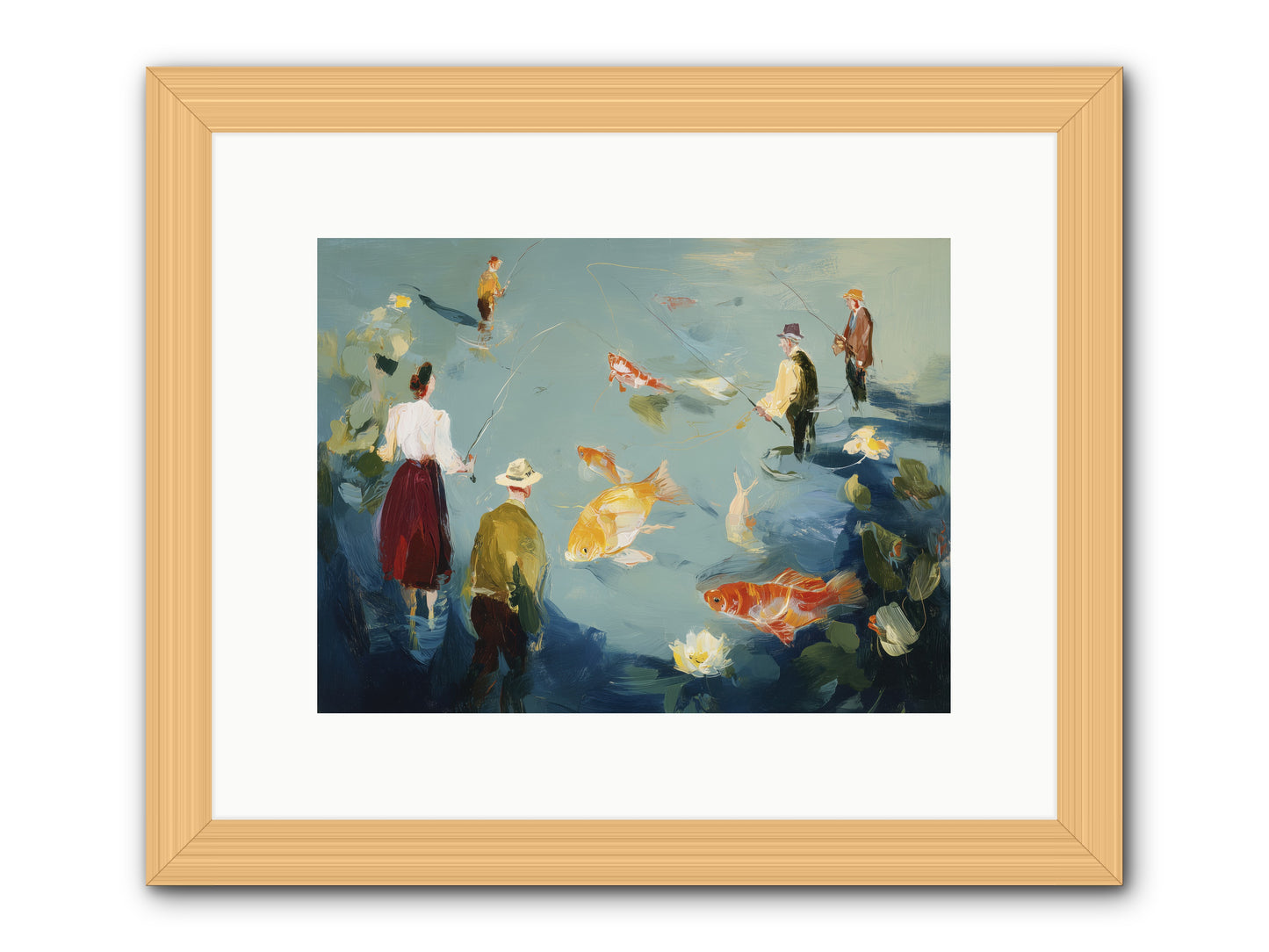 Shoreline Soliloquy -- Framed Print - Natural 12x9