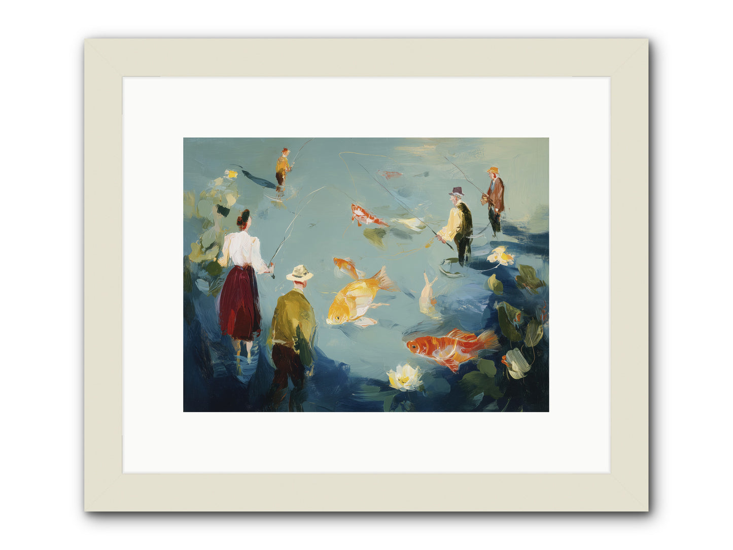 Shoreline Soliloquy -- Framed Print - White 12x9
