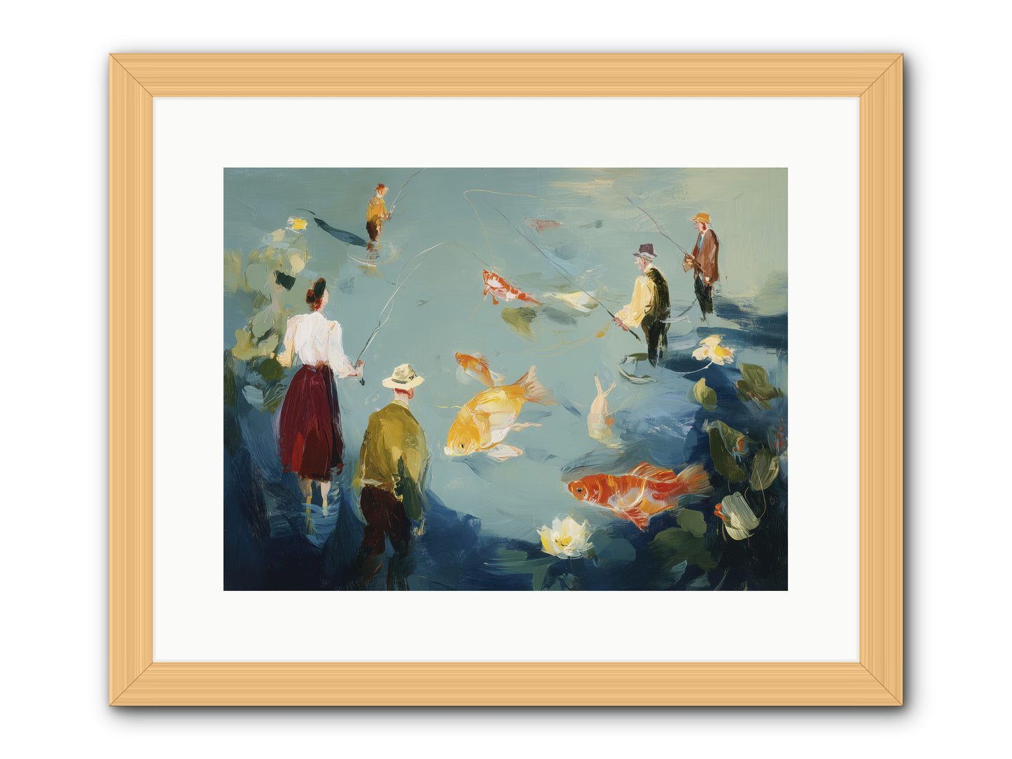 Shoreline Soliloquy -- Framed Print - Natural 16x12