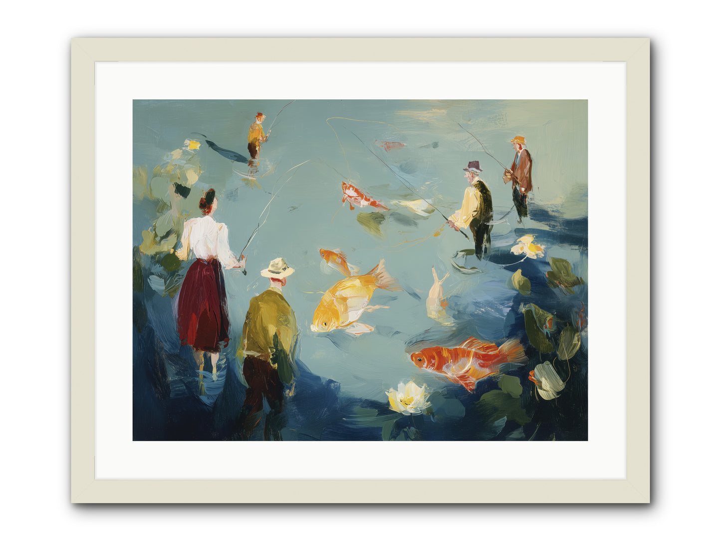 Shoreline Soliloquy -- Framed Print - White 24x18
