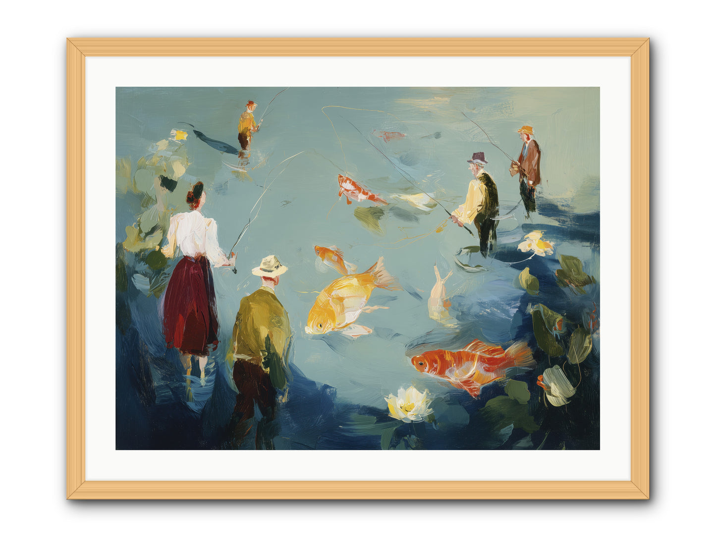 Shoreline Soliloquy -- Framed Print - Natural 32x24