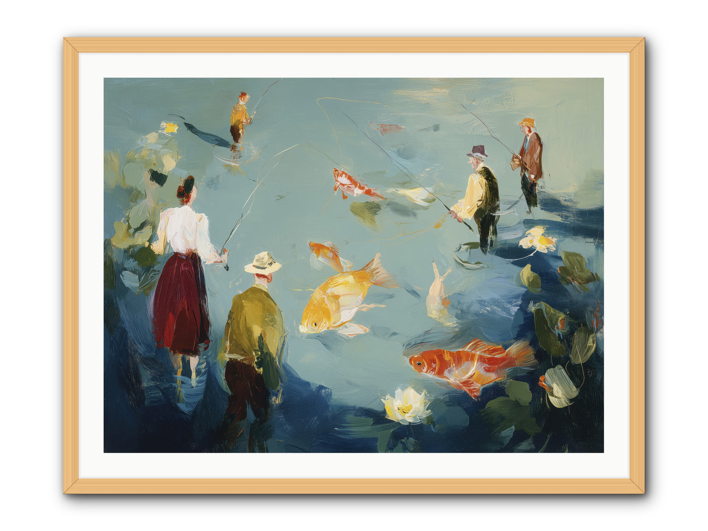Shoreline Soliloquy -- Framed Print - Natural 40x30